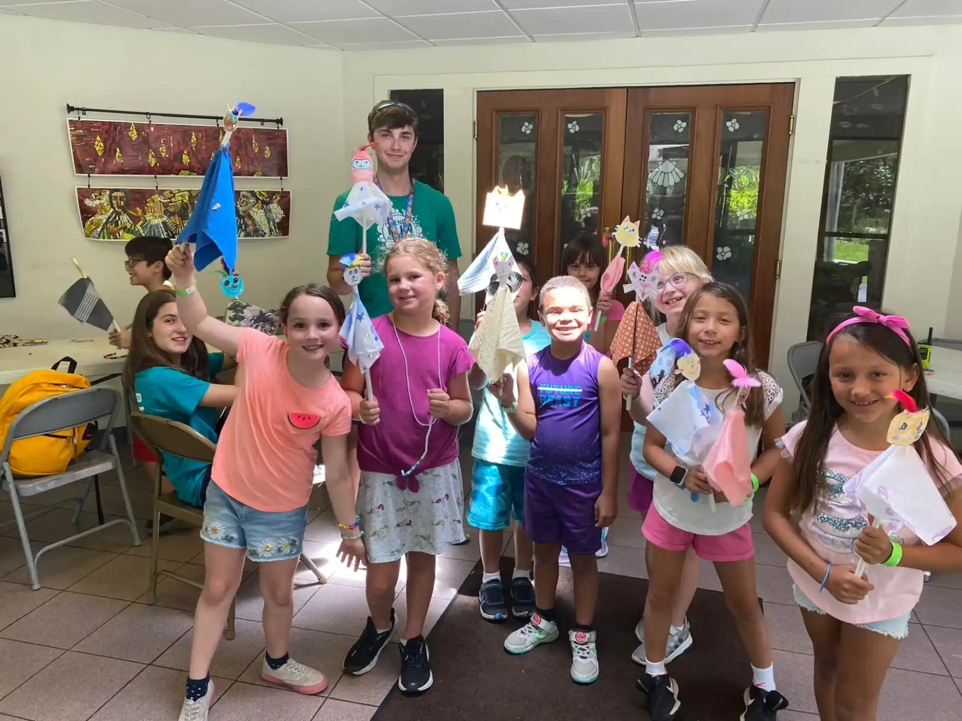 a group of children posing for a photo
