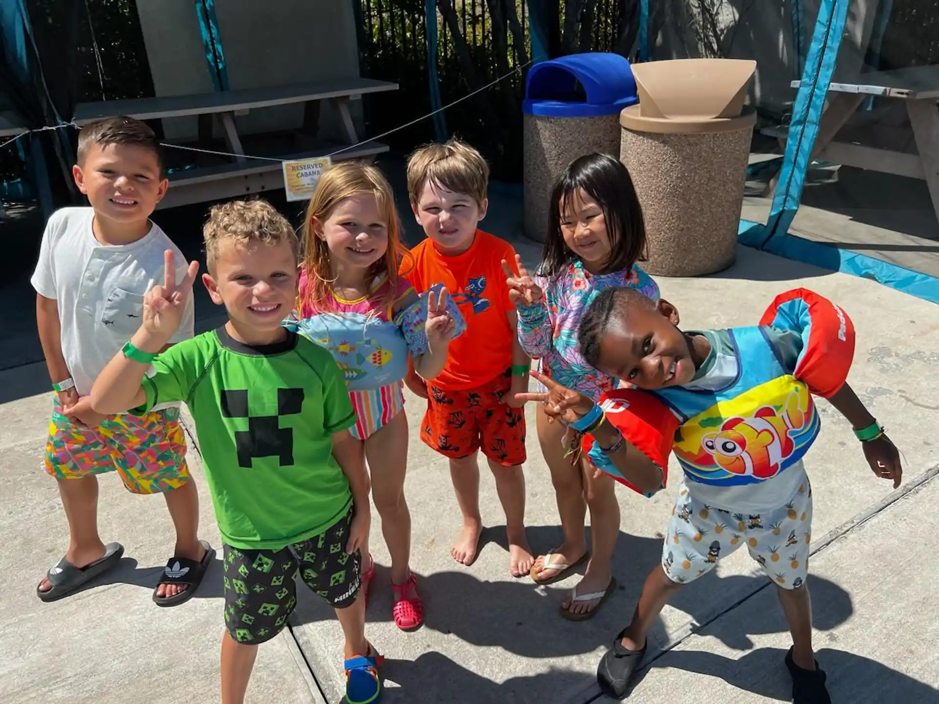 a group of children posing for a photo