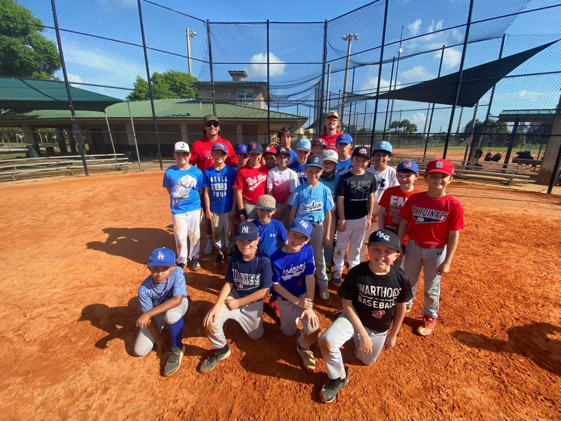 a group of kids posing for a photo