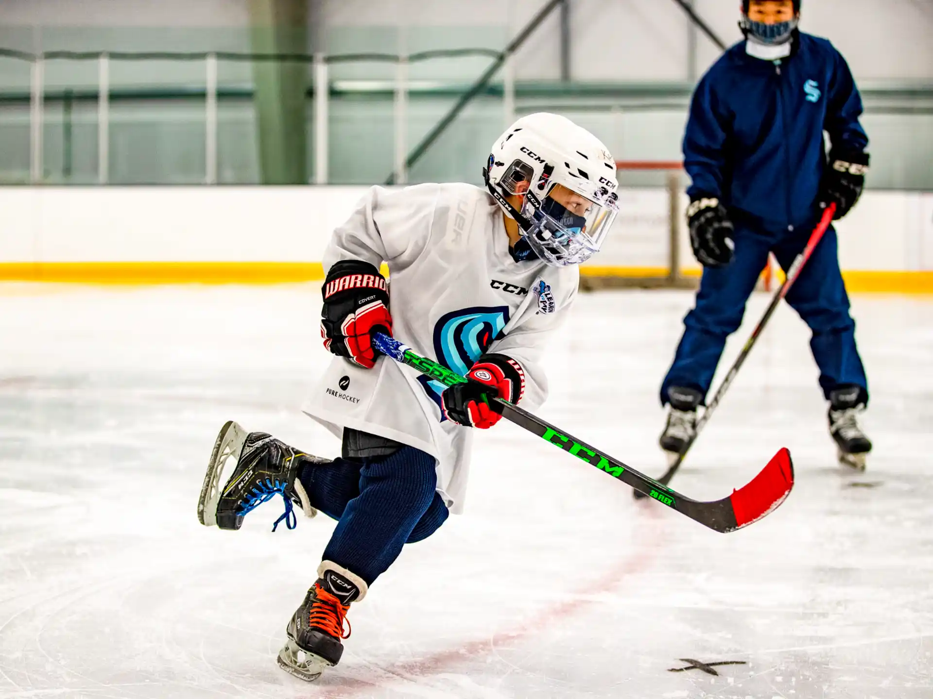 a hockey player on the ice