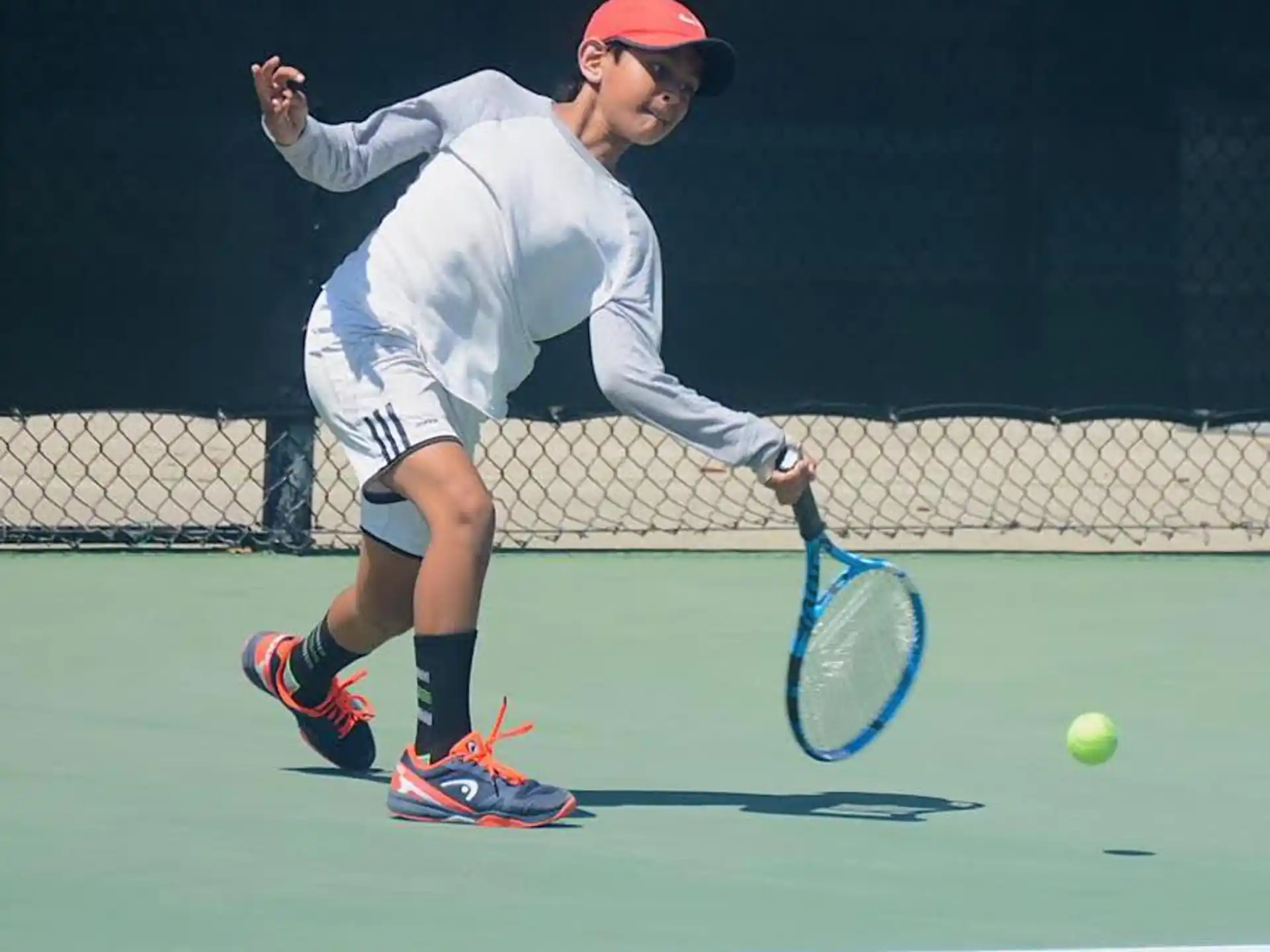 a person playing tennis