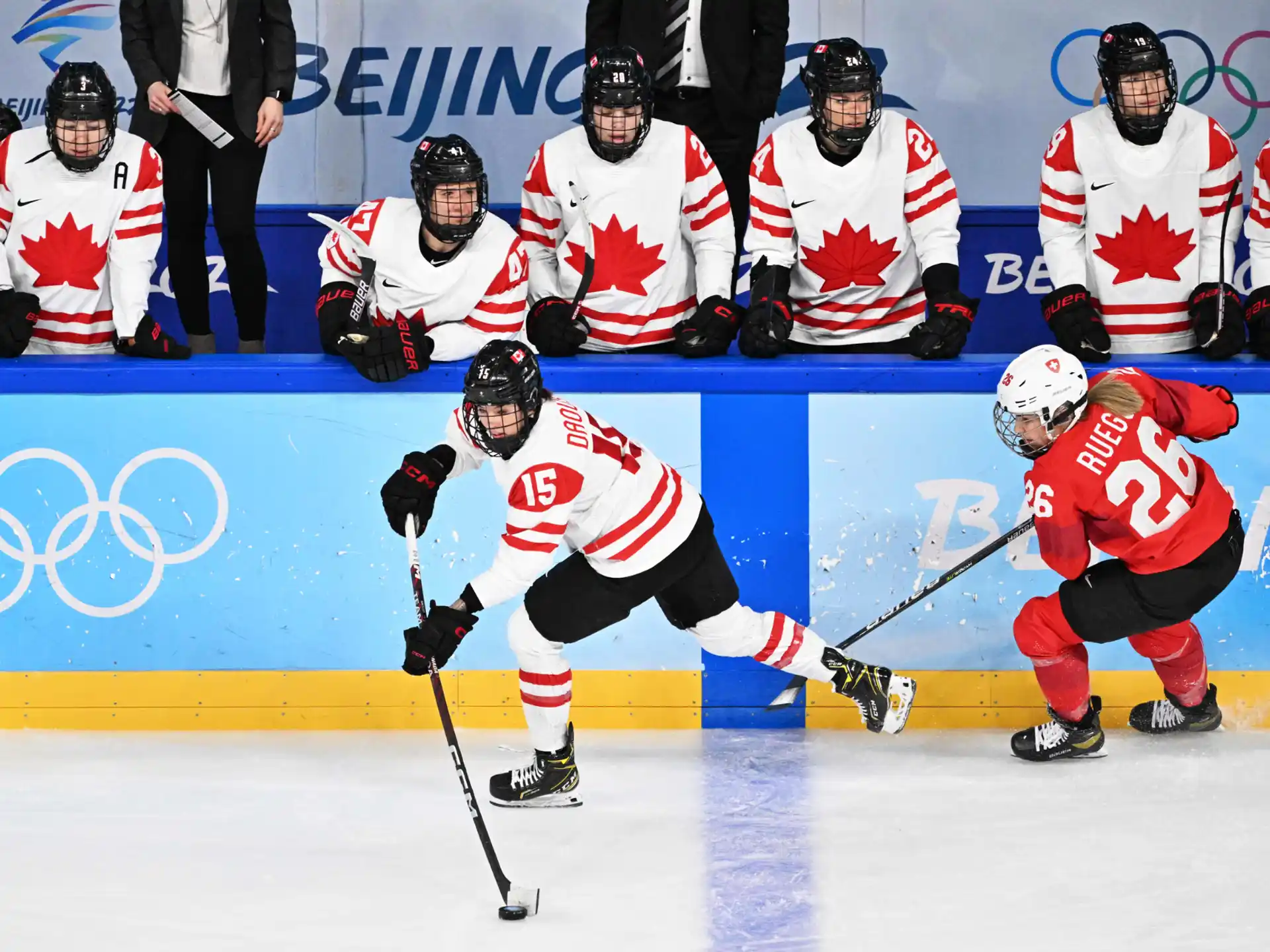 hockey players on ice