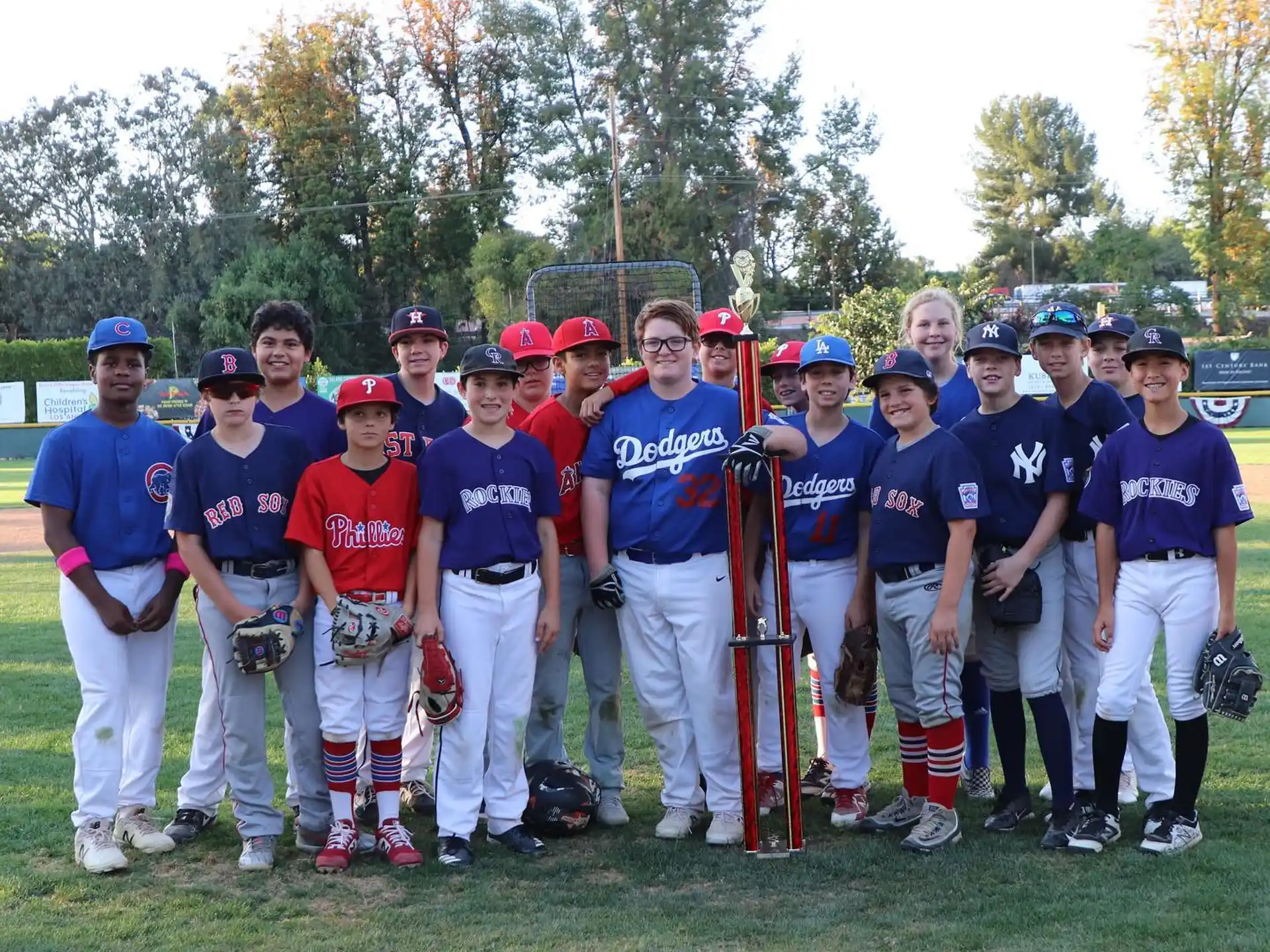 a group of baseball players posing for a photo