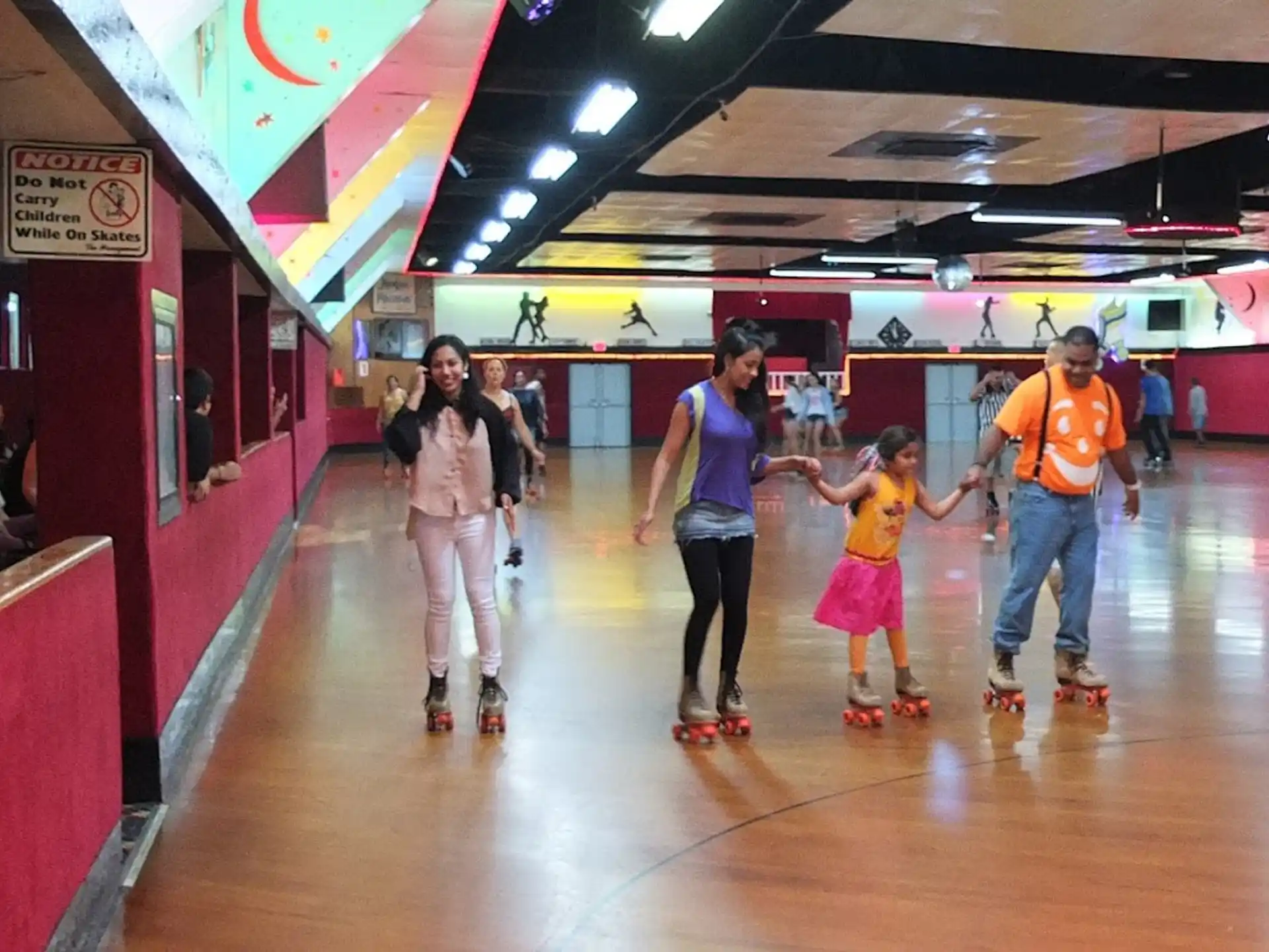 a group of people in a bowling alley