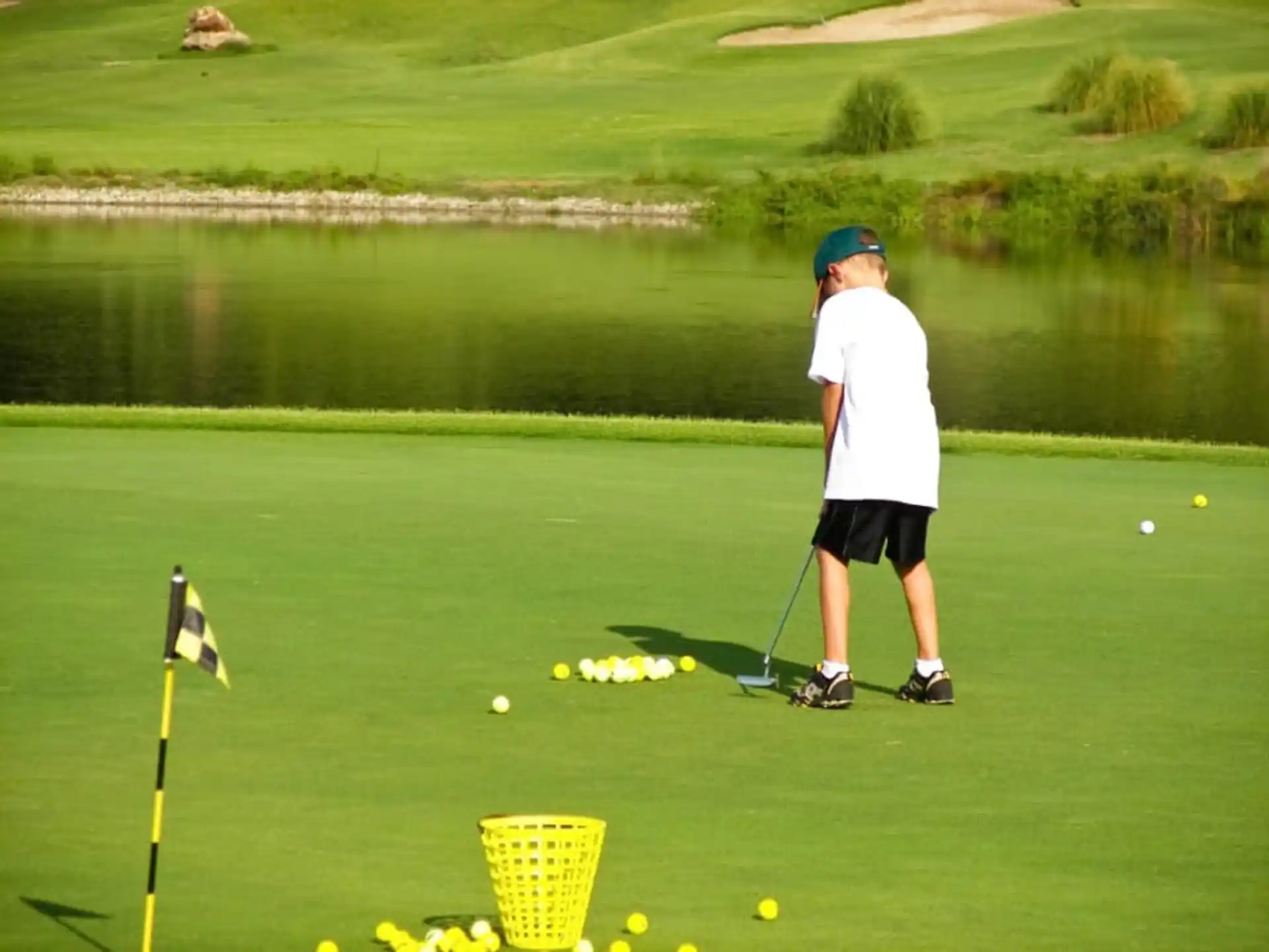 a man playing golf