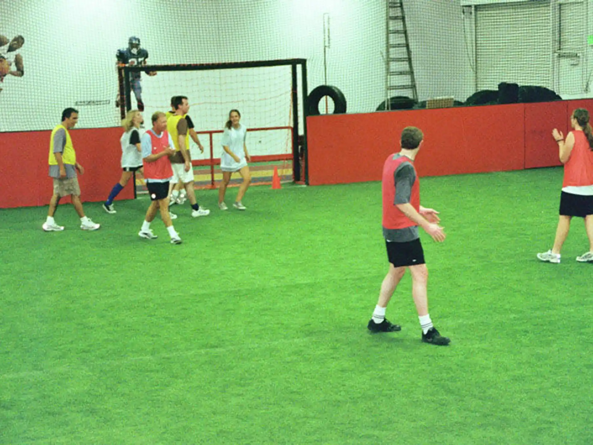 a group of people playing a sport