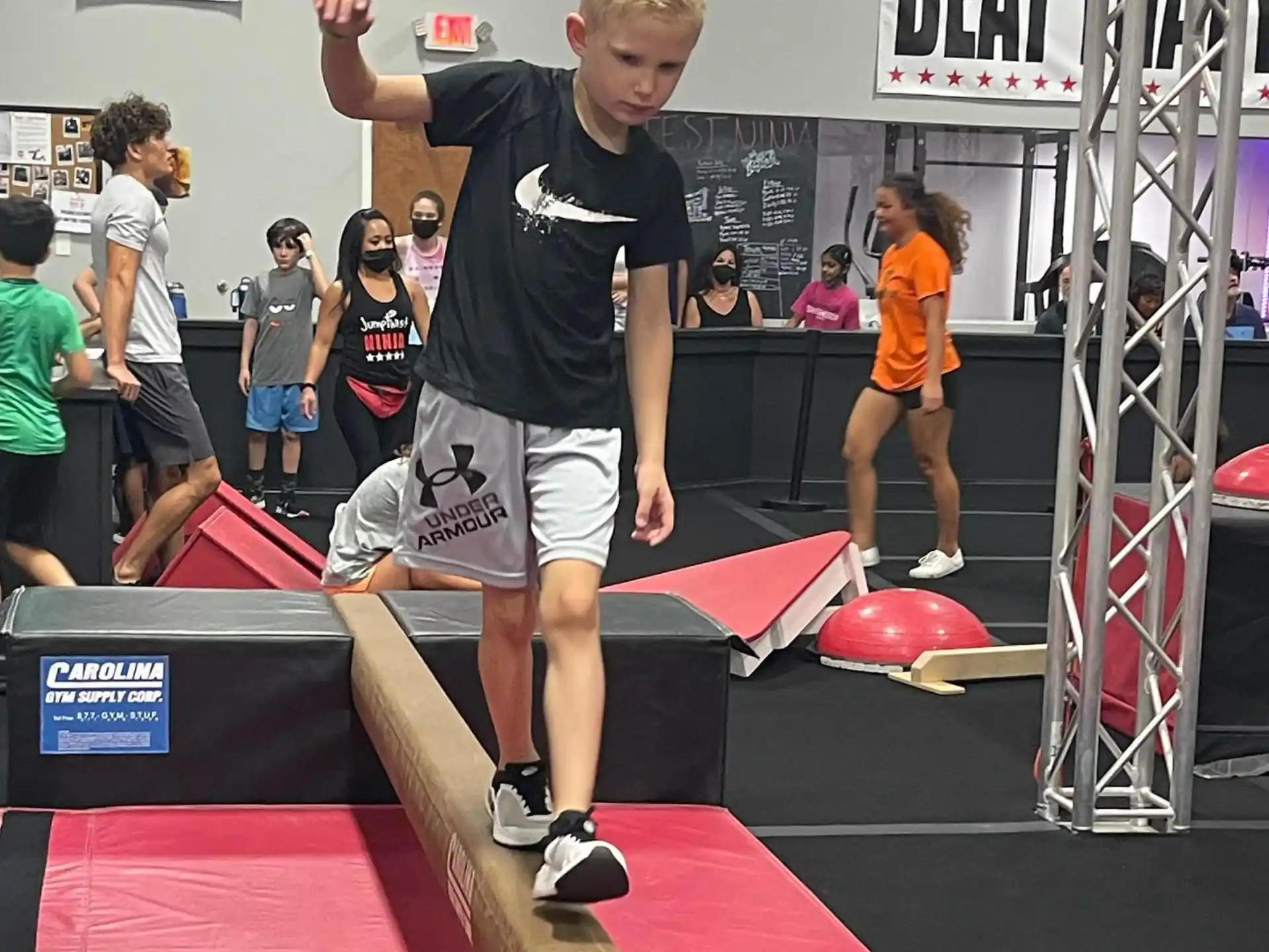 a boy on a skateboard