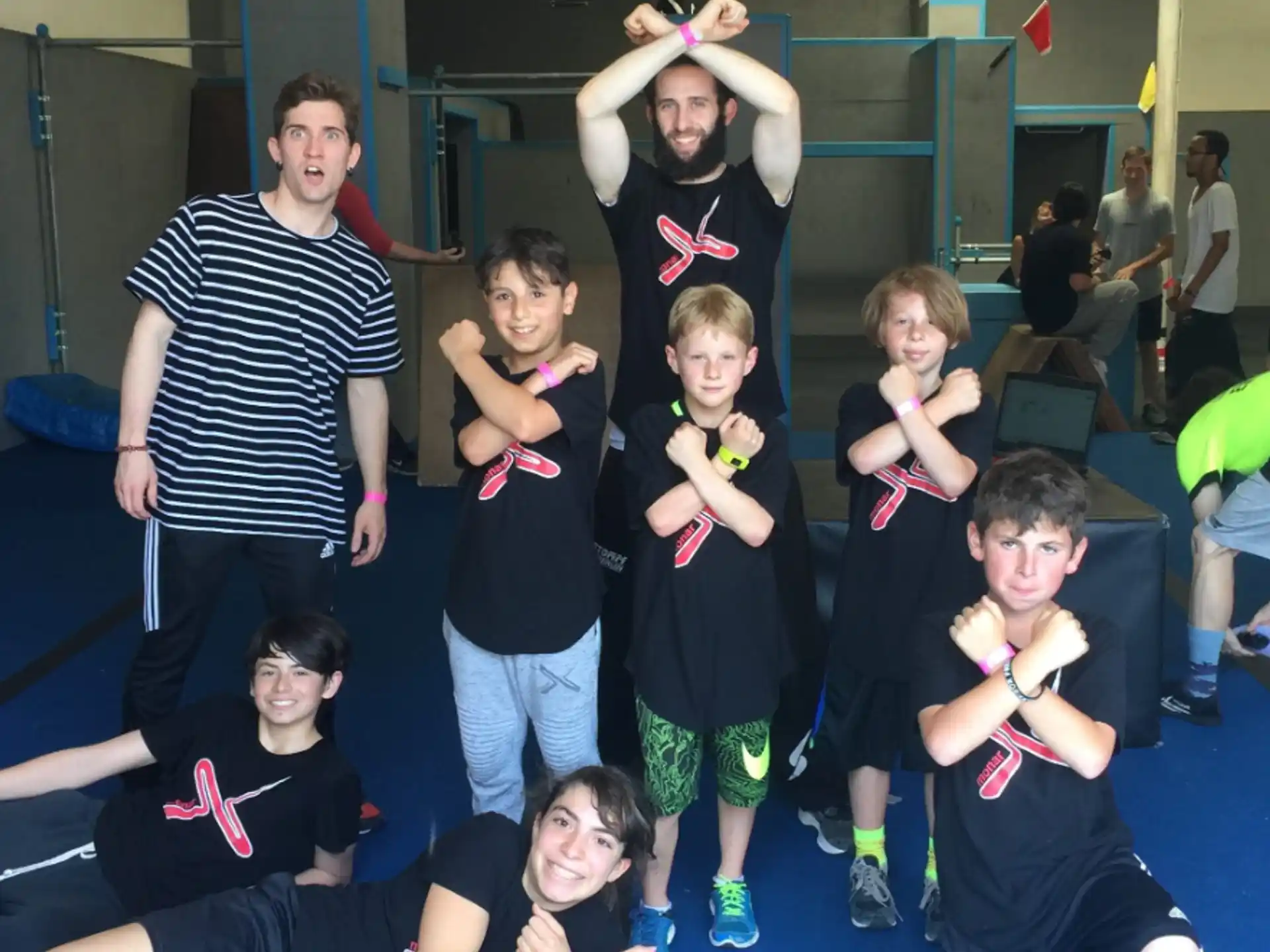 a group of people posing for a photo