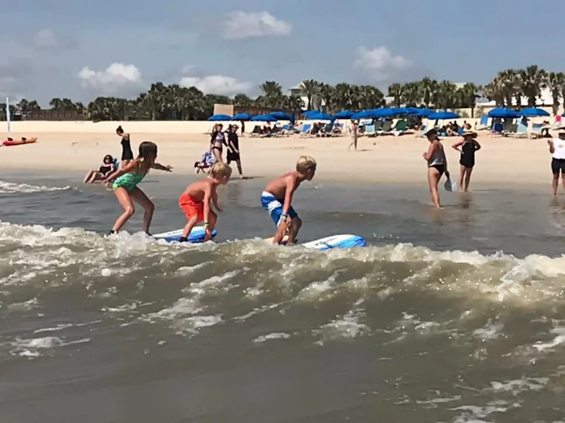 people on the beach