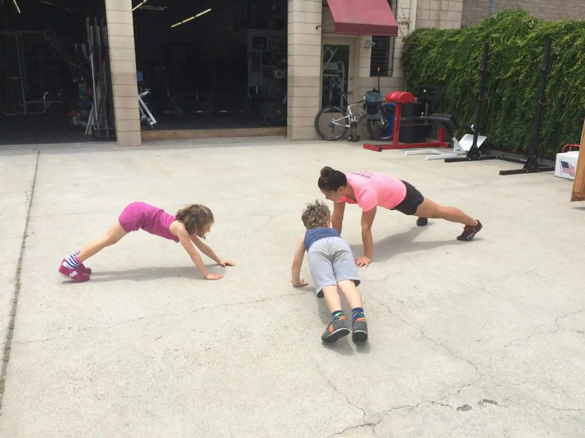a group of people playing on the street