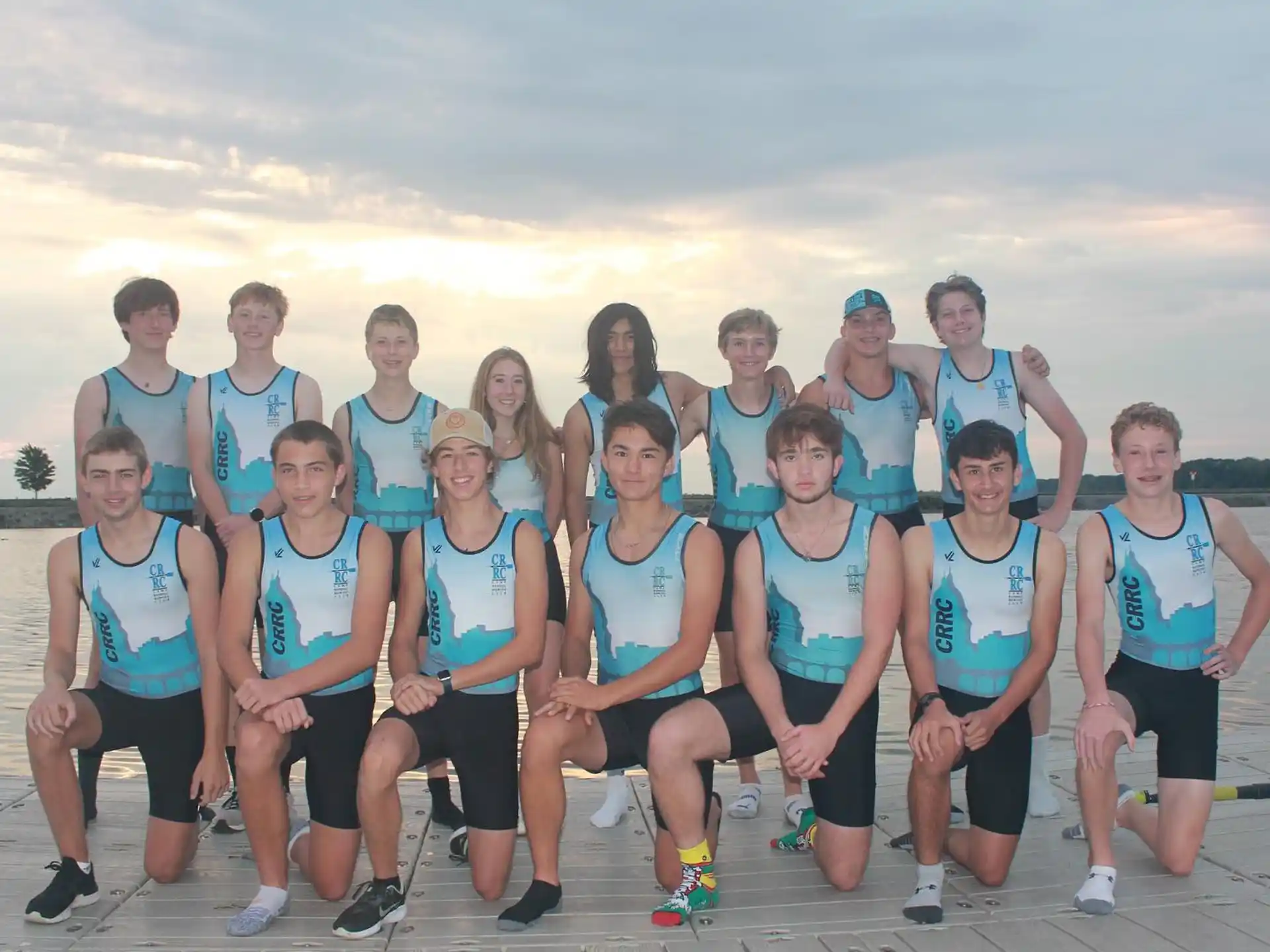 a group of people posing for a photo