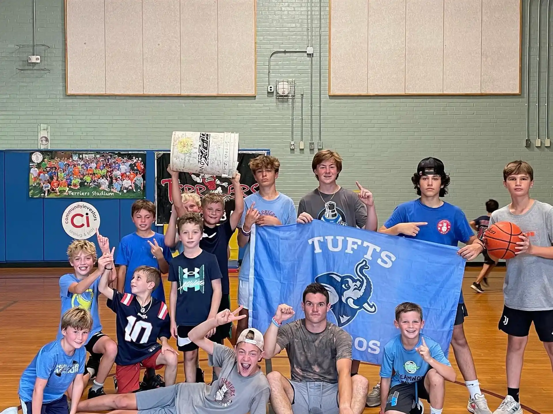 a group of people posing for a photo