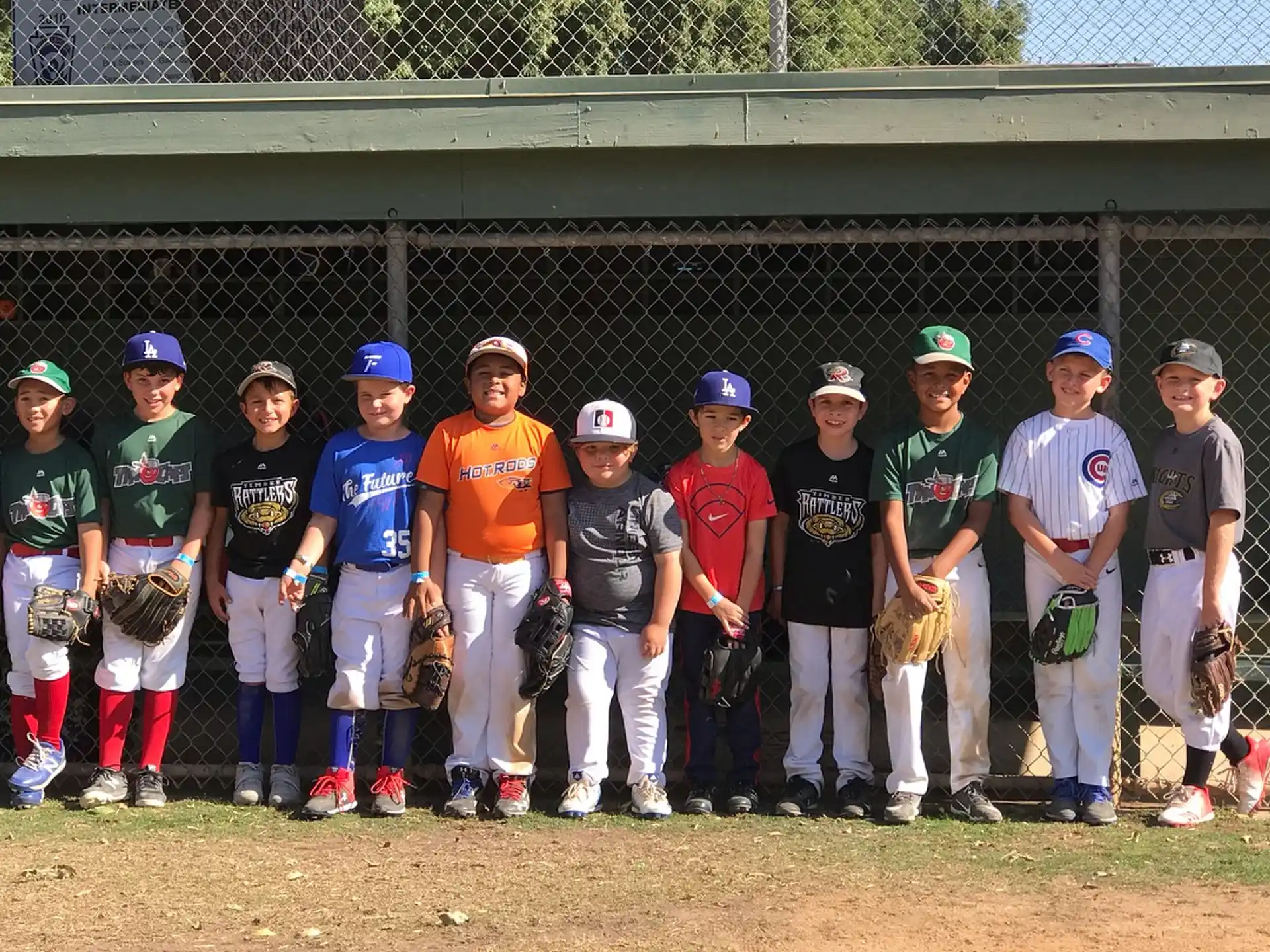 a group of kids posing for a photo