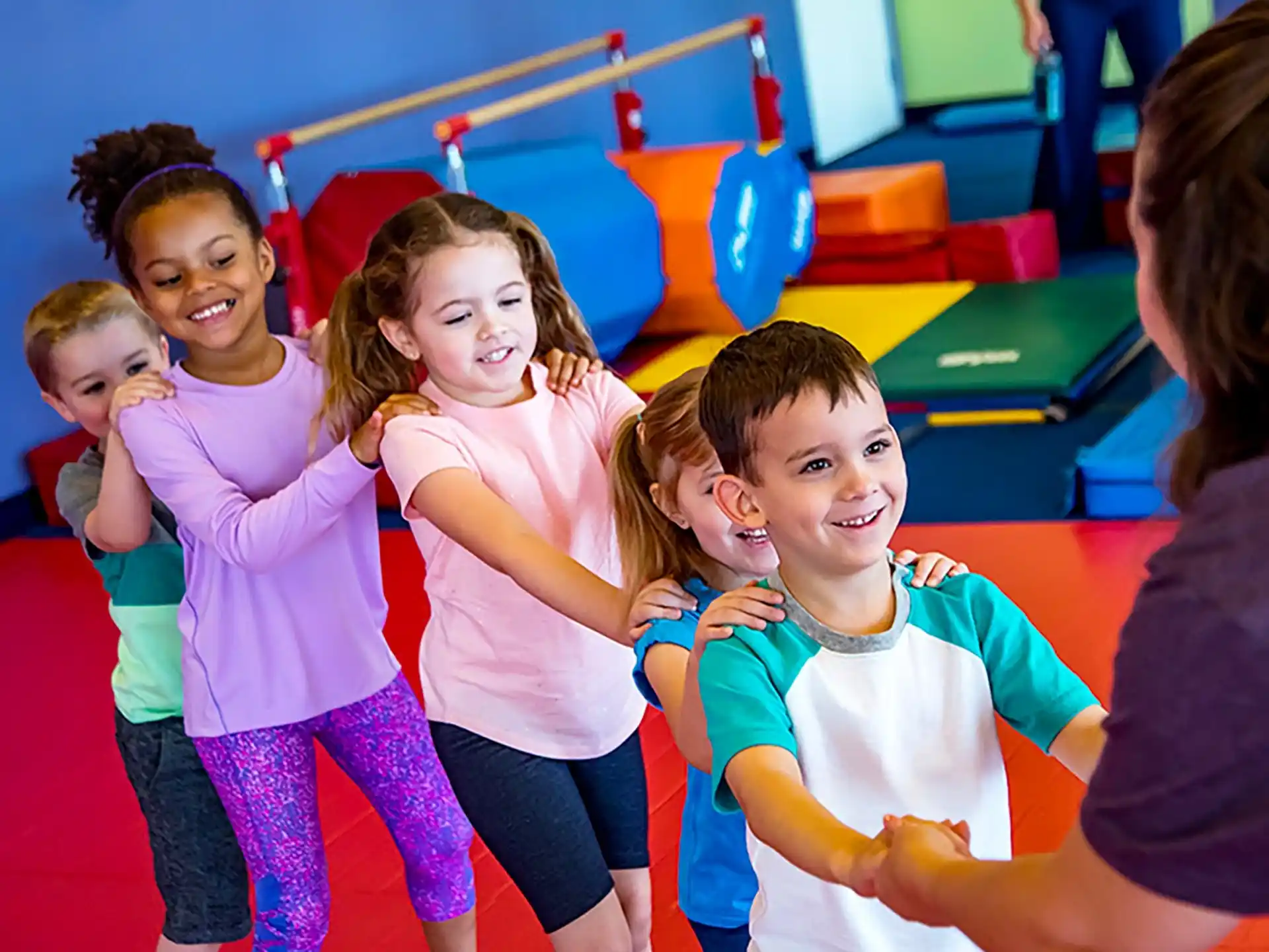 a group of children posing for a photo