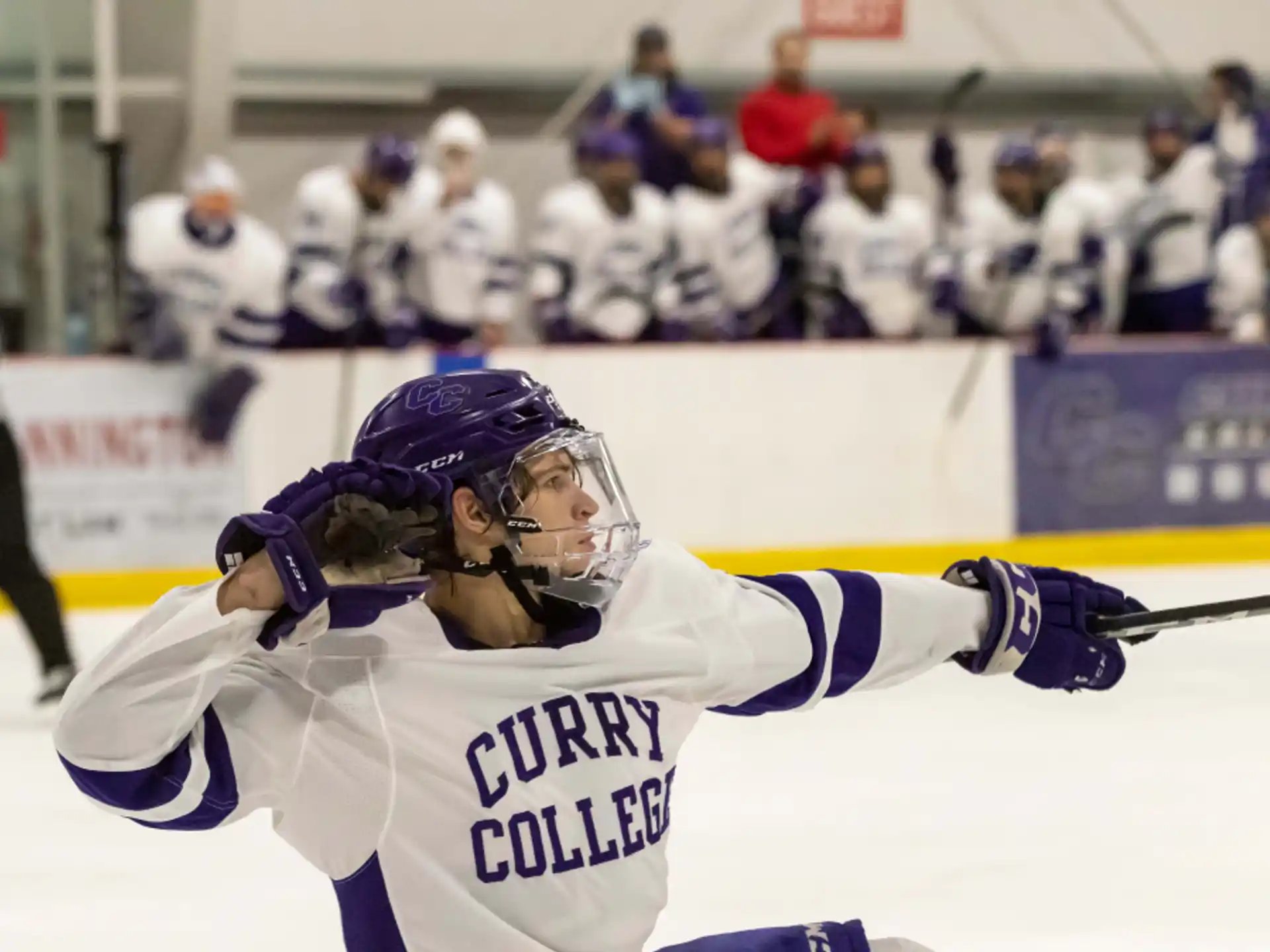a hockey player in a uniform