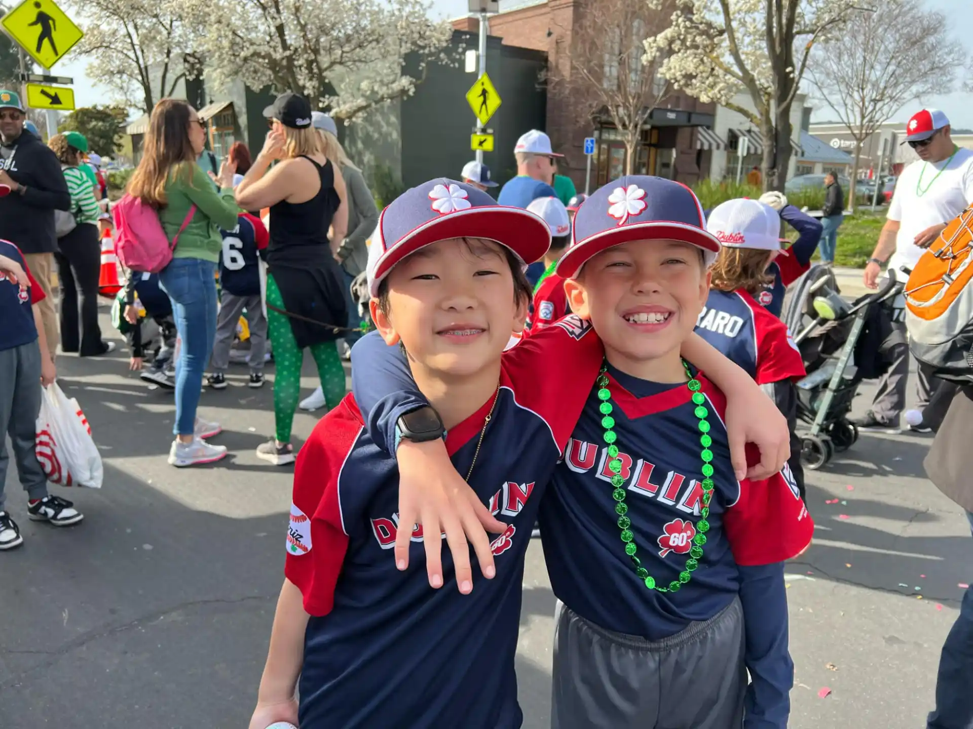 a couple of children posing for the camera