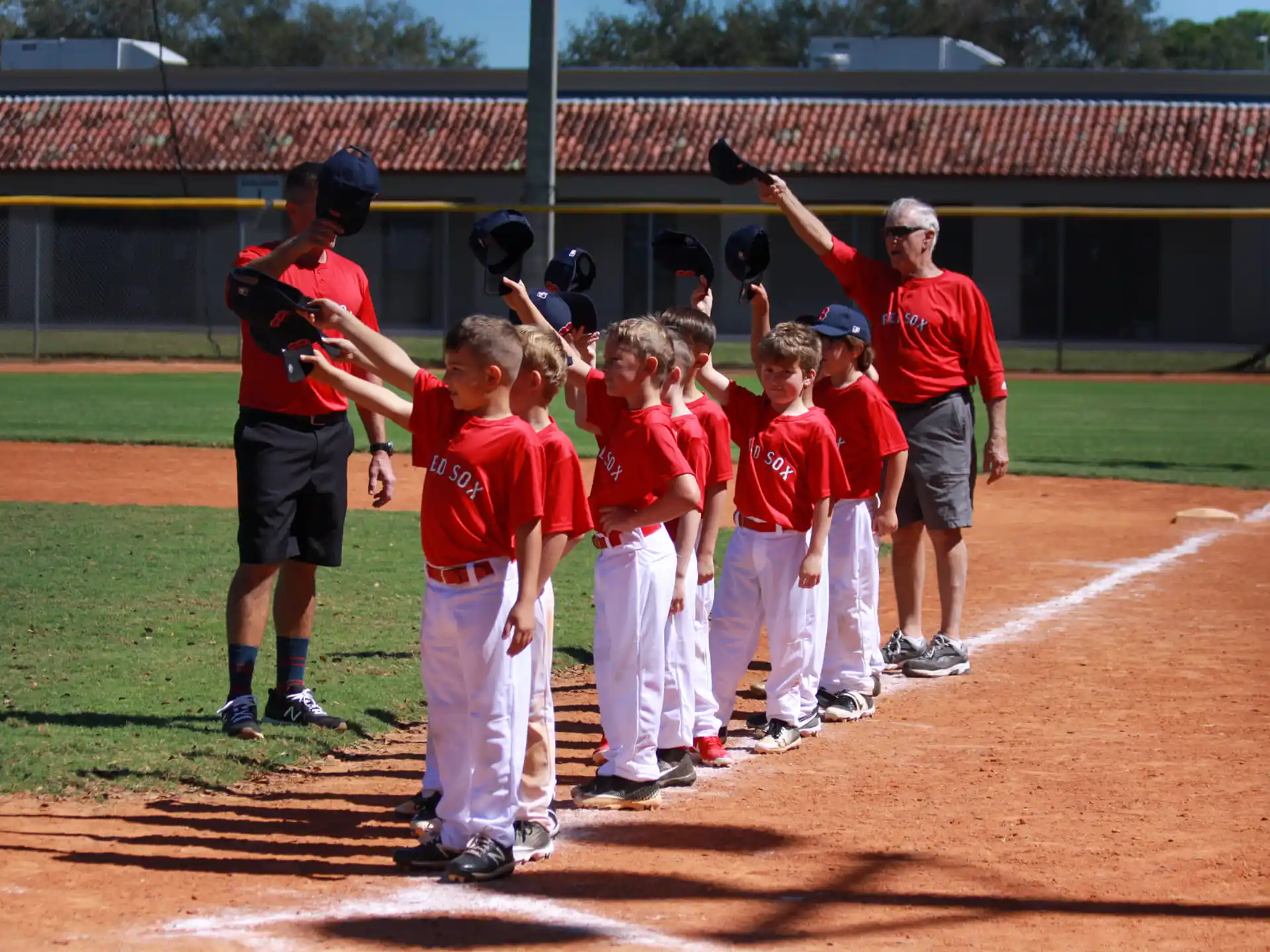 a baseball team posing for a photo