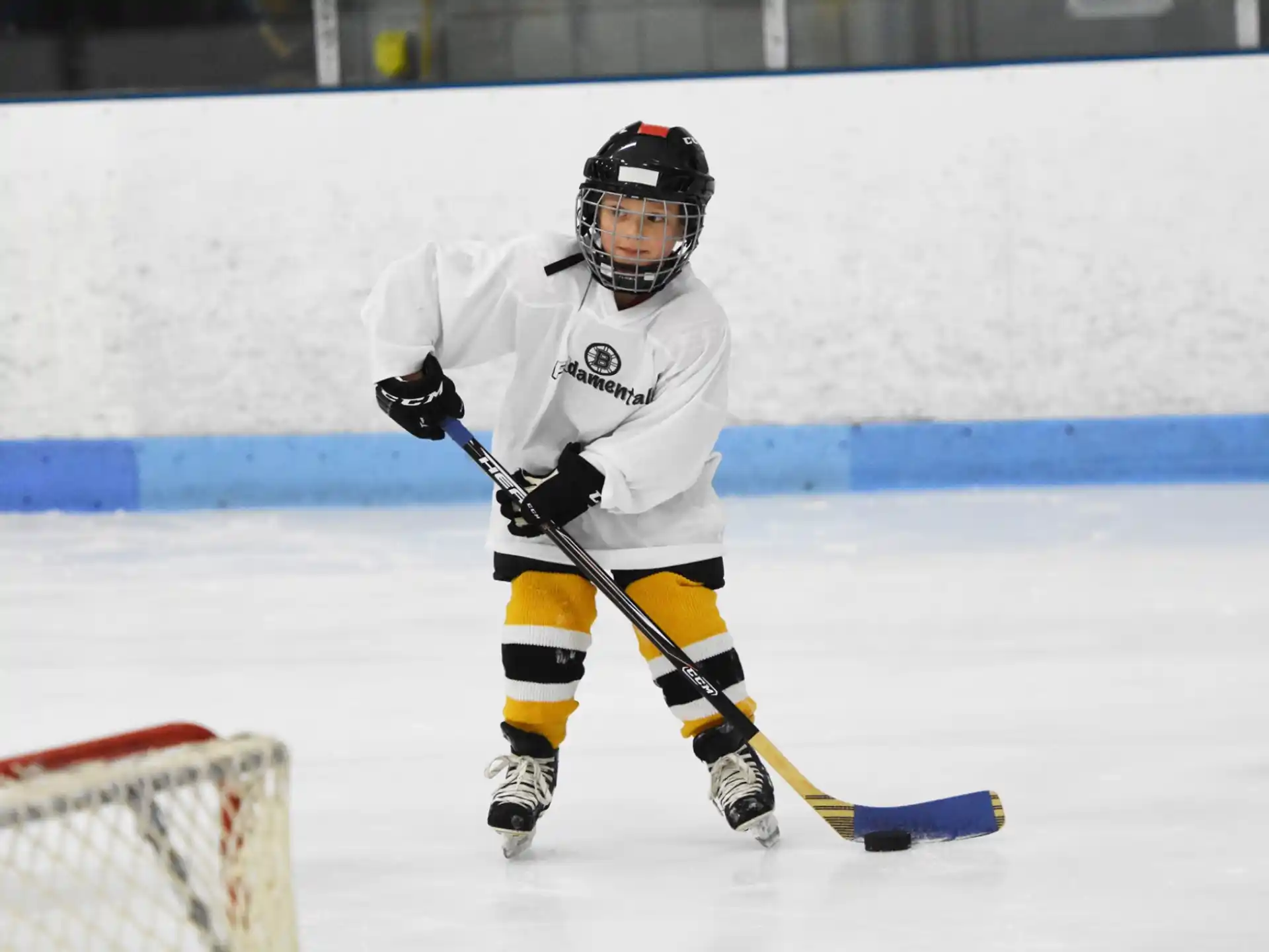 a hockey player on the ice