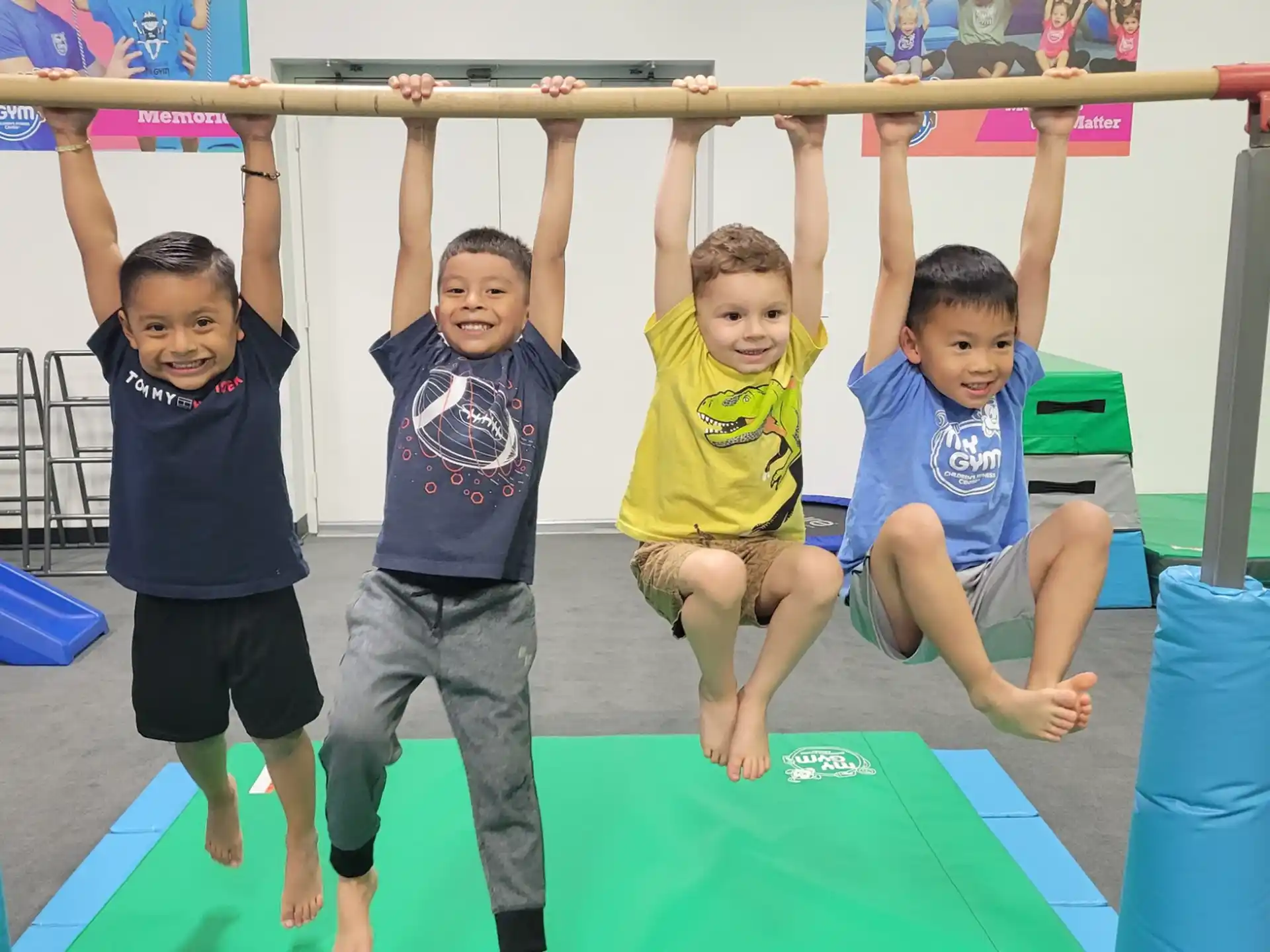 a group of boys posing for a picture