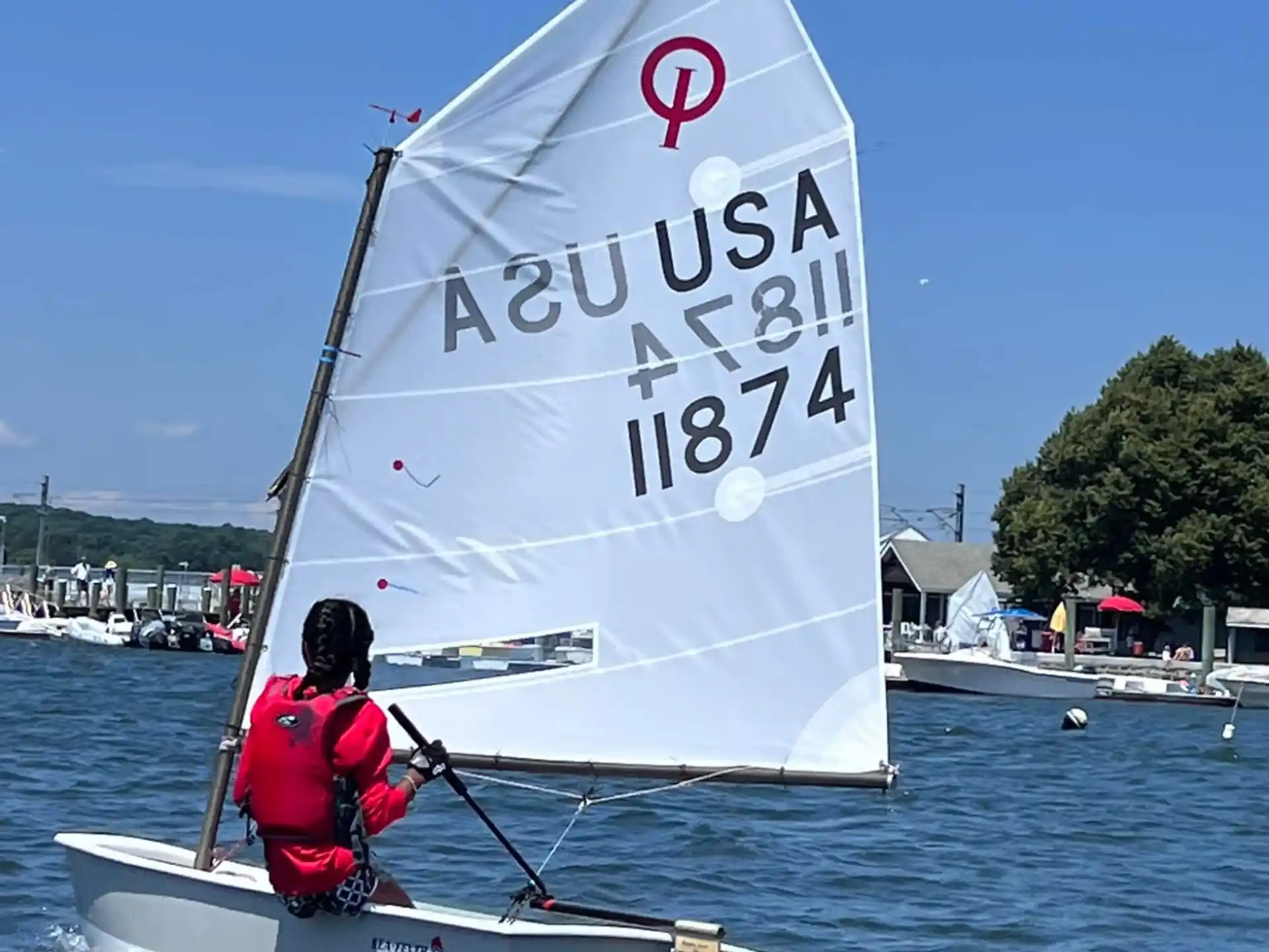 a person on a sailboat