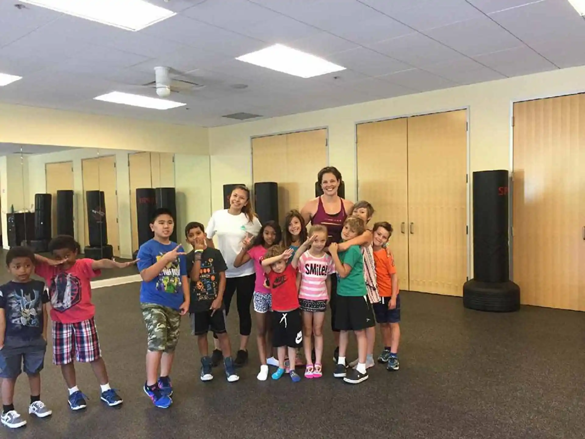 a group of children posing for a photo
