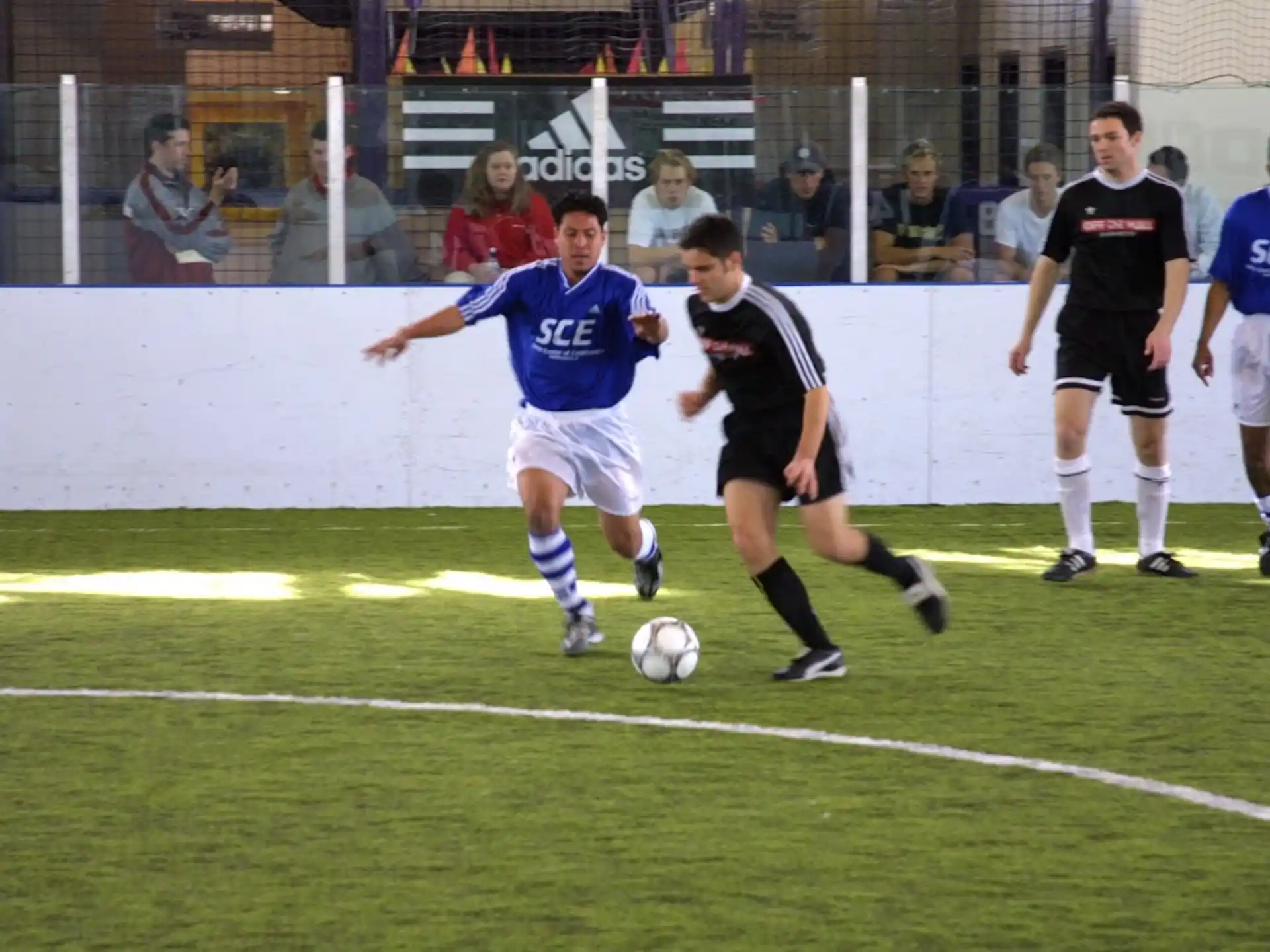 a group of men playing football