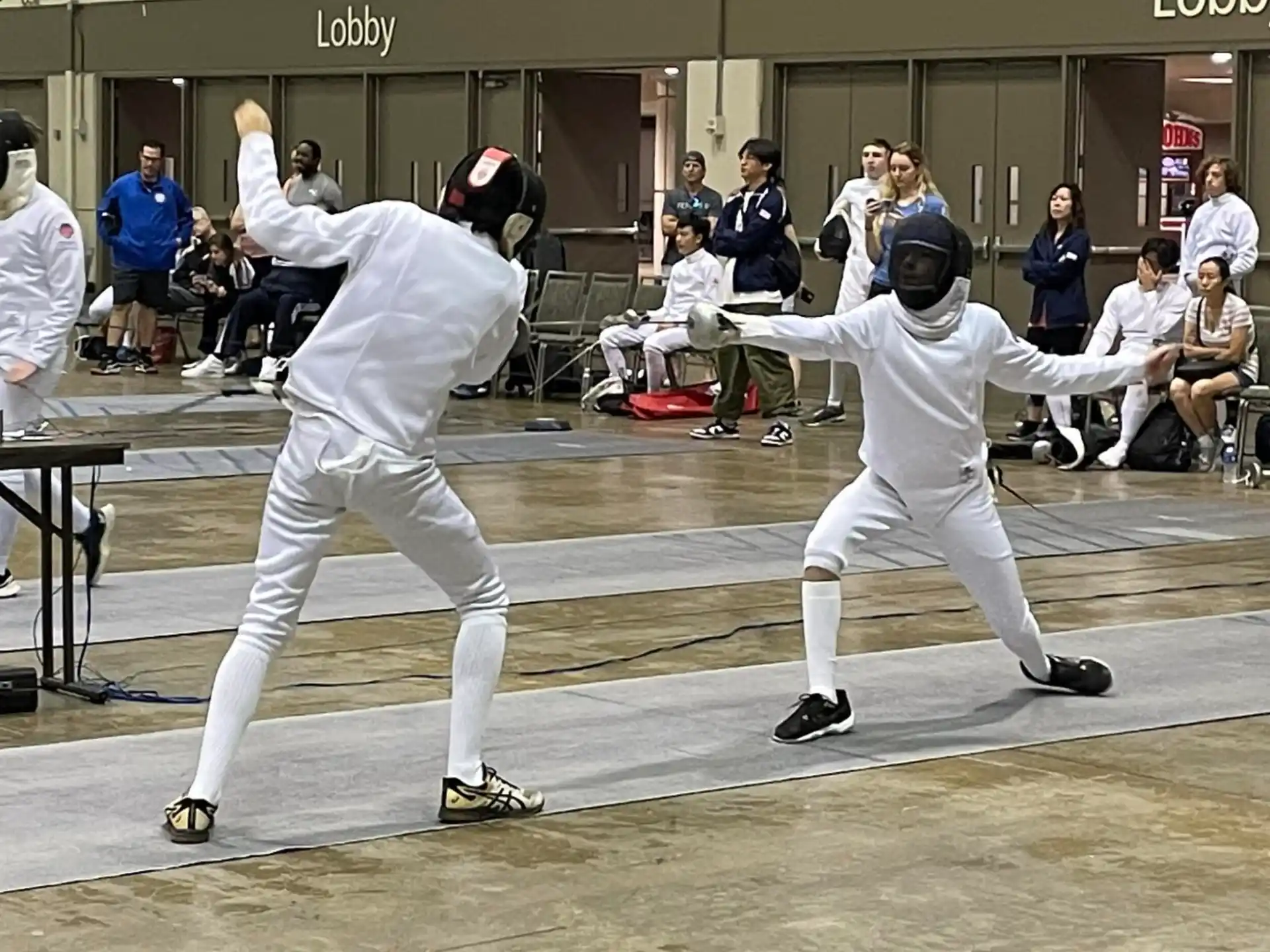 two people in white uniforms
