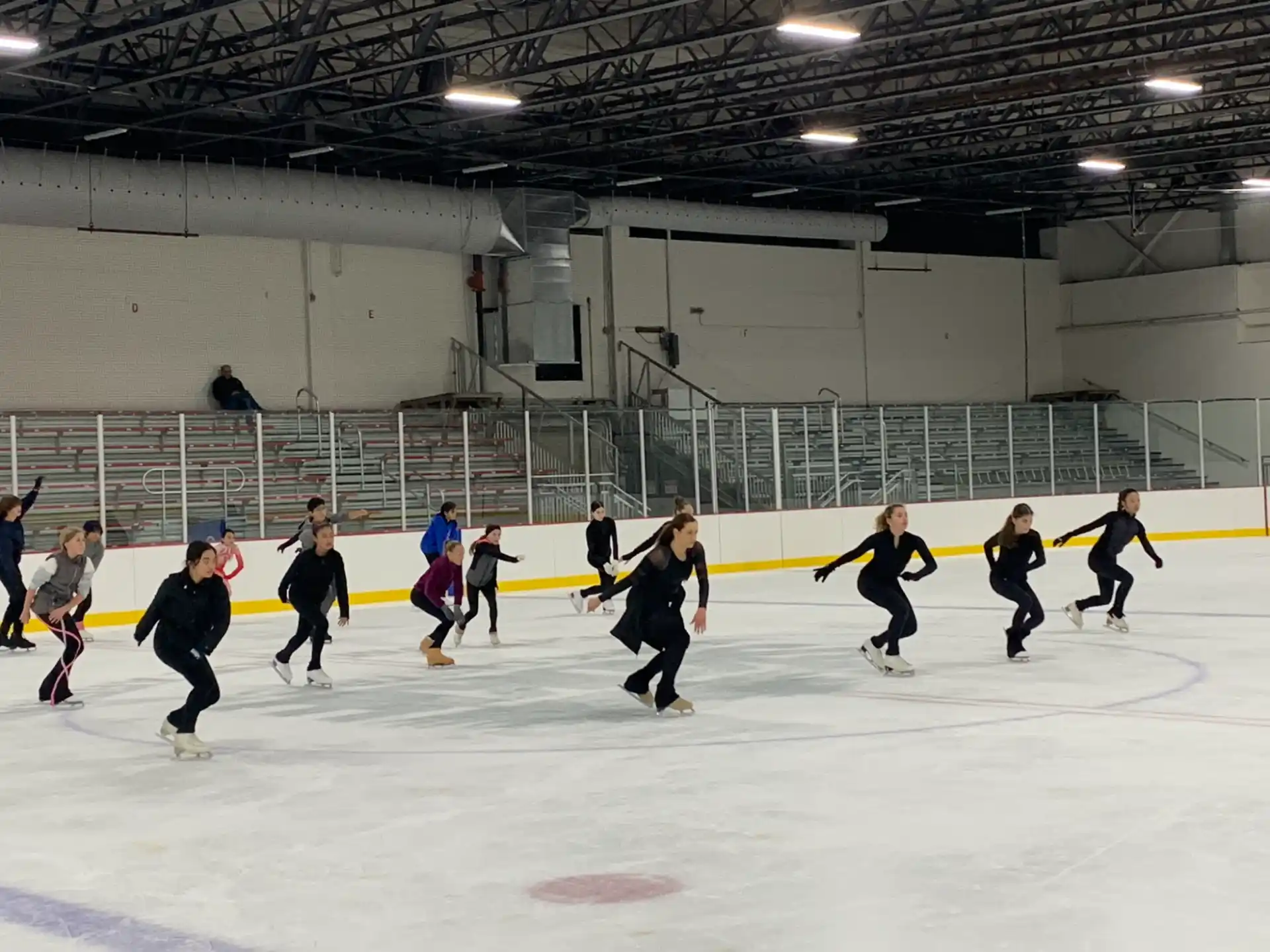 a group of people on ice