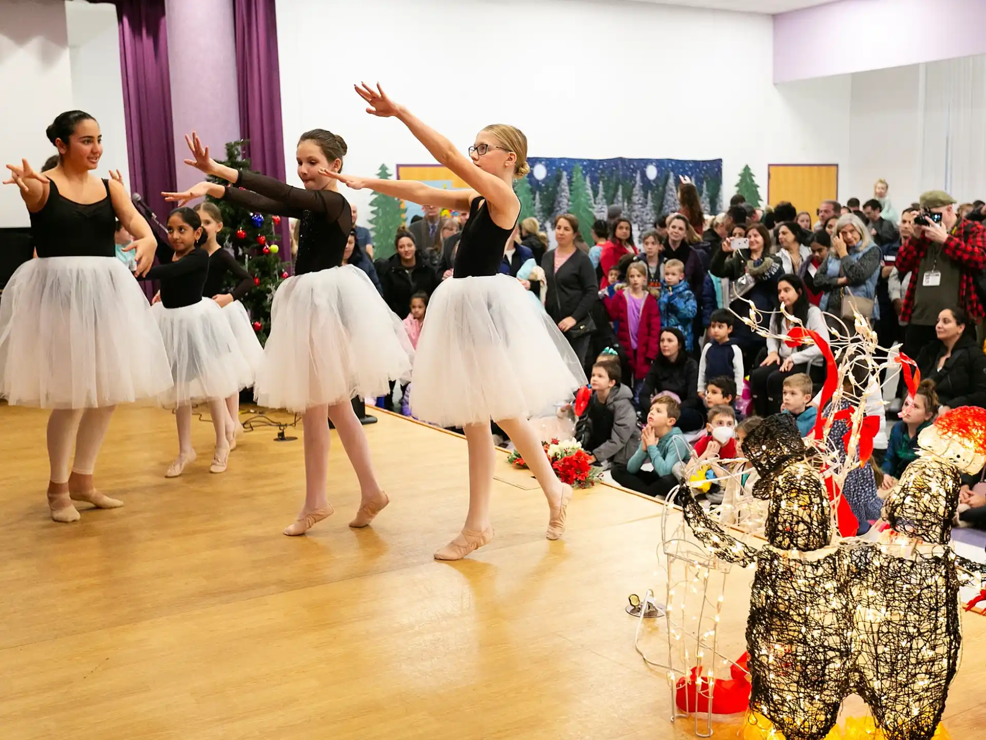 a group of women dancing