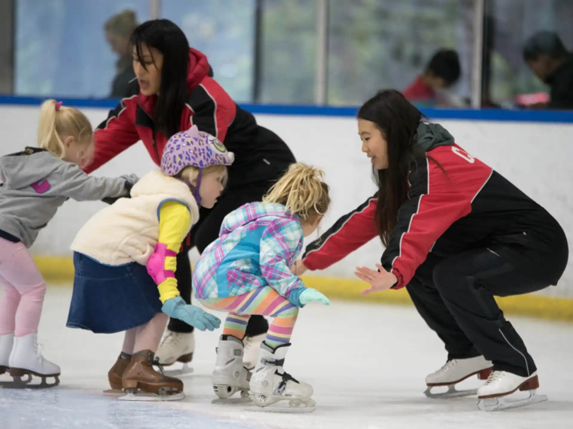 a person and several children on ice