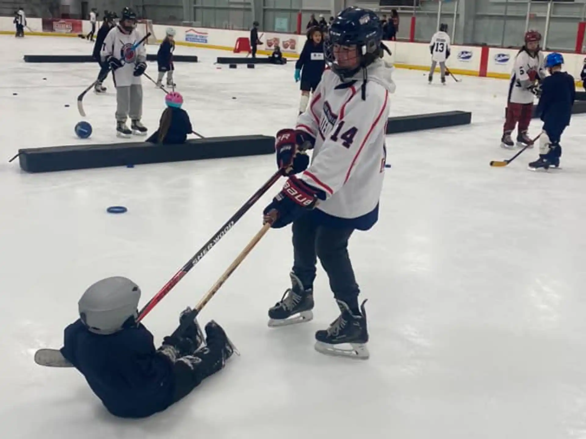 a person on the ice