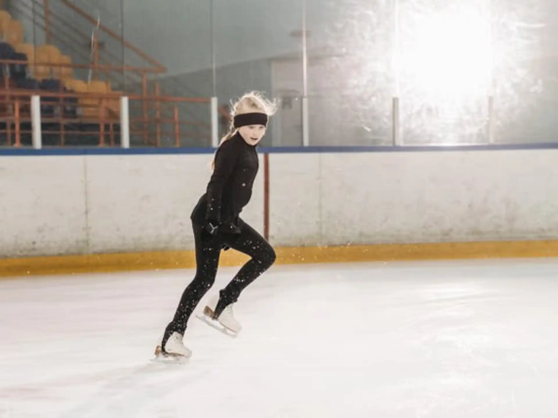 a man ice skating