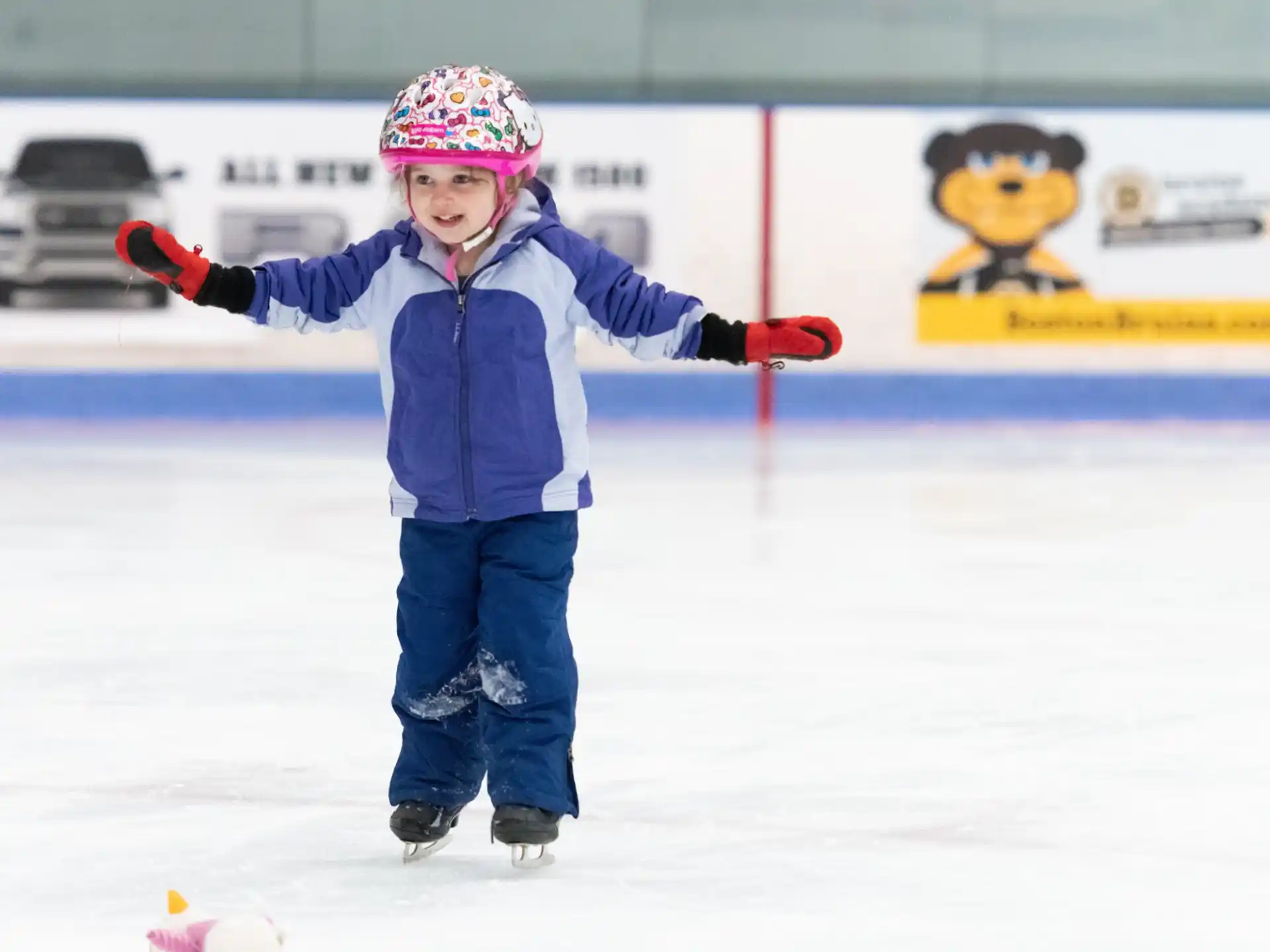 a child on ice skates