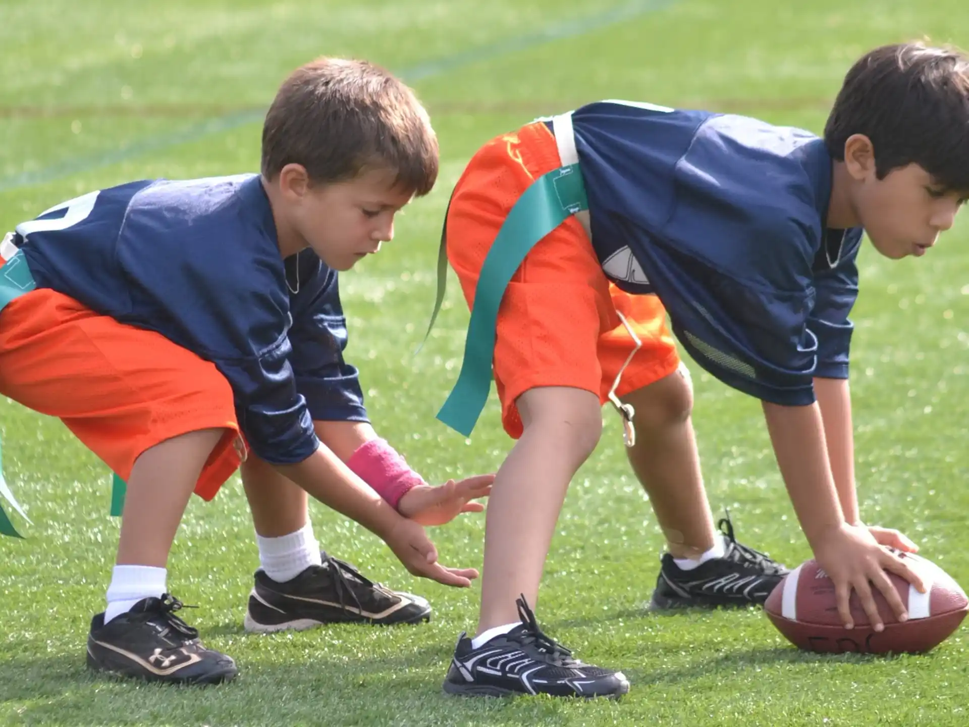boys playing with a ball