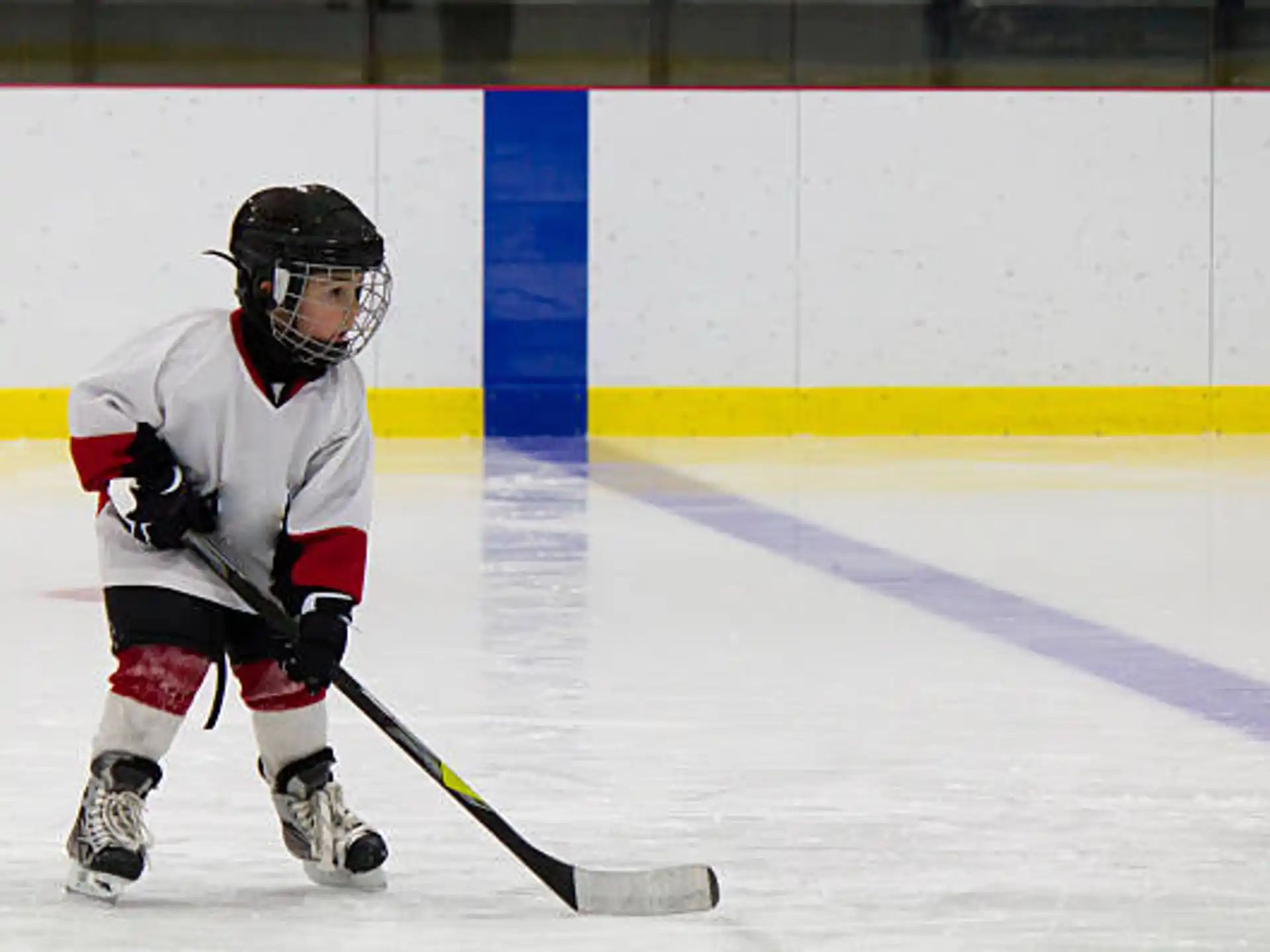 a hockey player on the ice