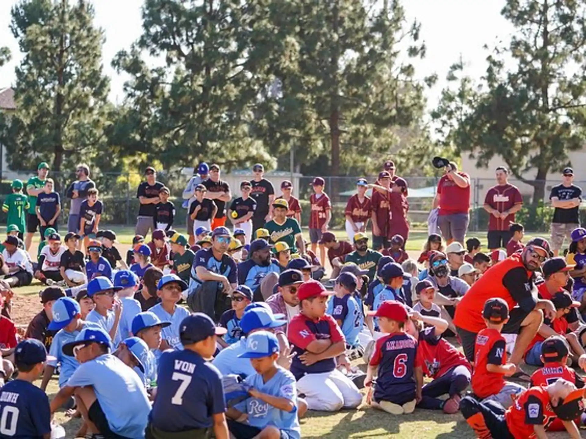 a group of people in sports uniforms