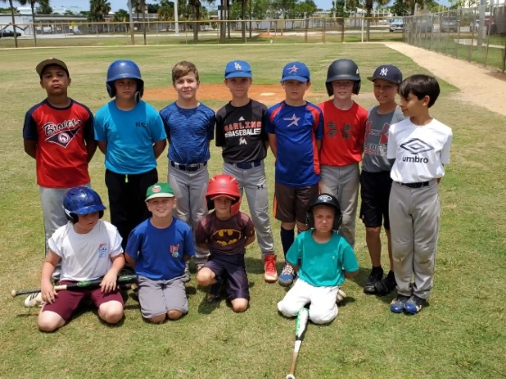 a group of kids posing for a photo
