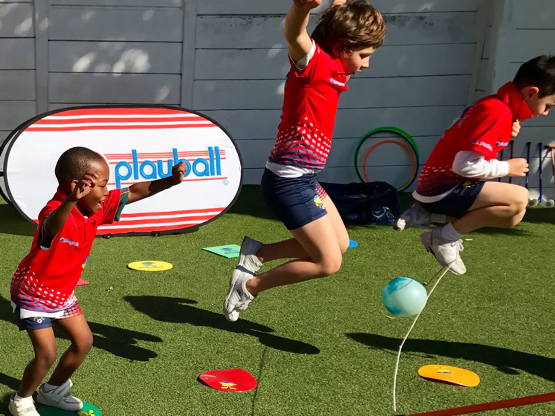 kids playing with a ball