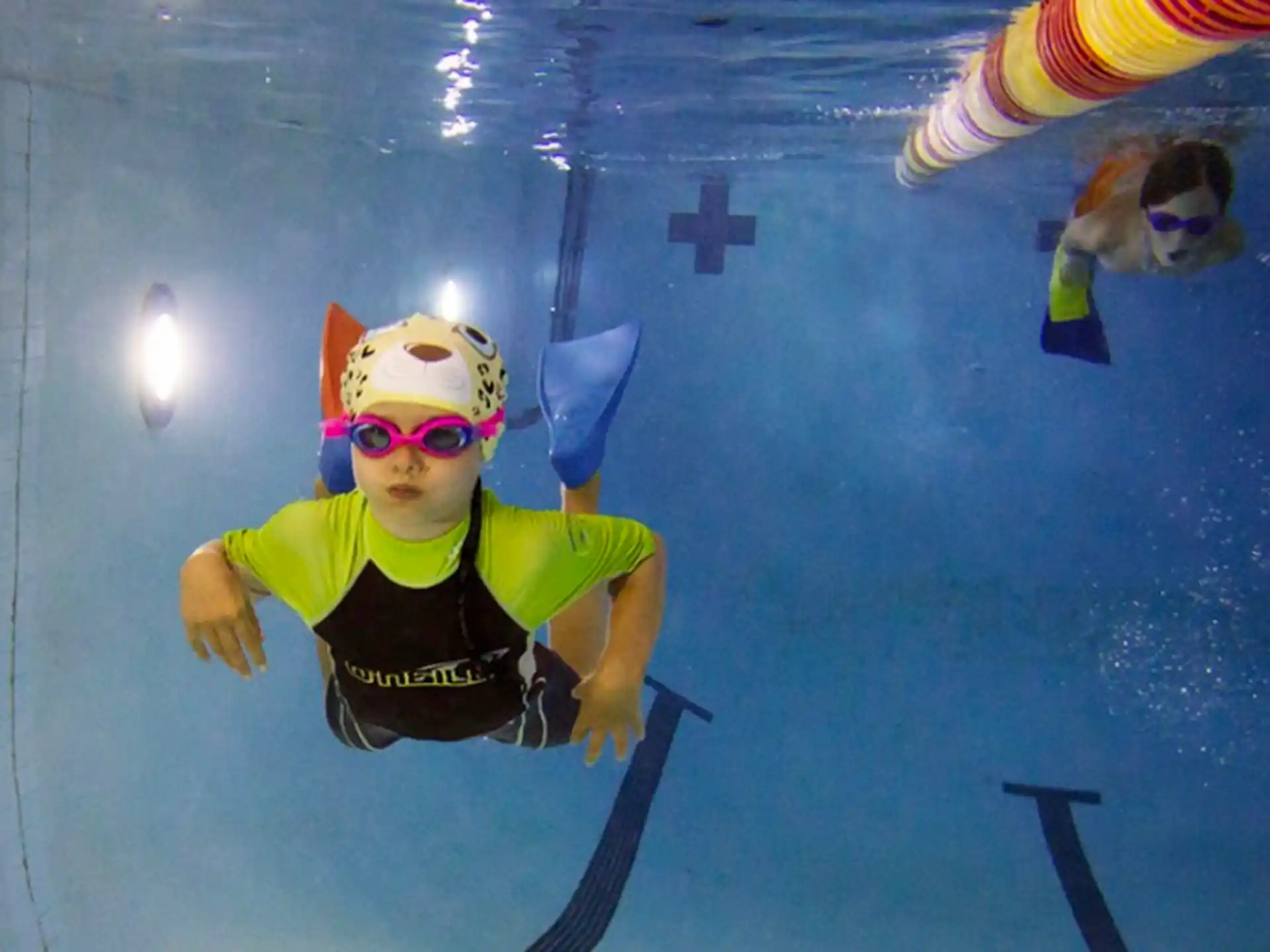 a person in a pool