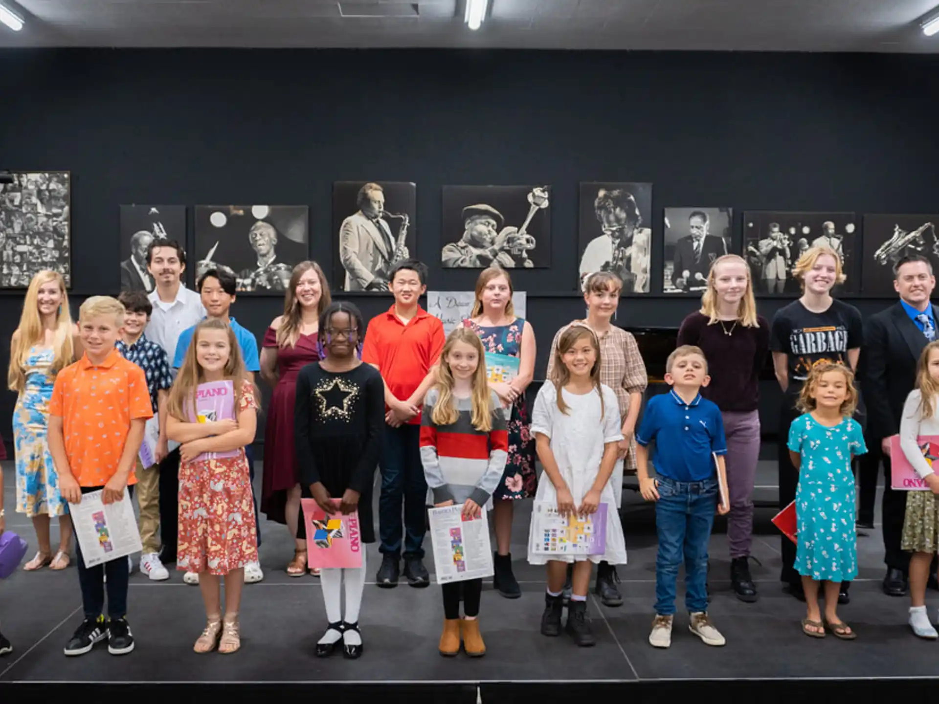 a group of people posing for a photo
