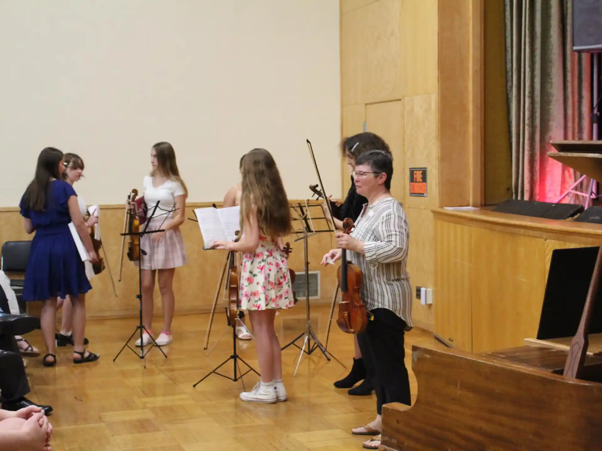 a group of people playing instruments