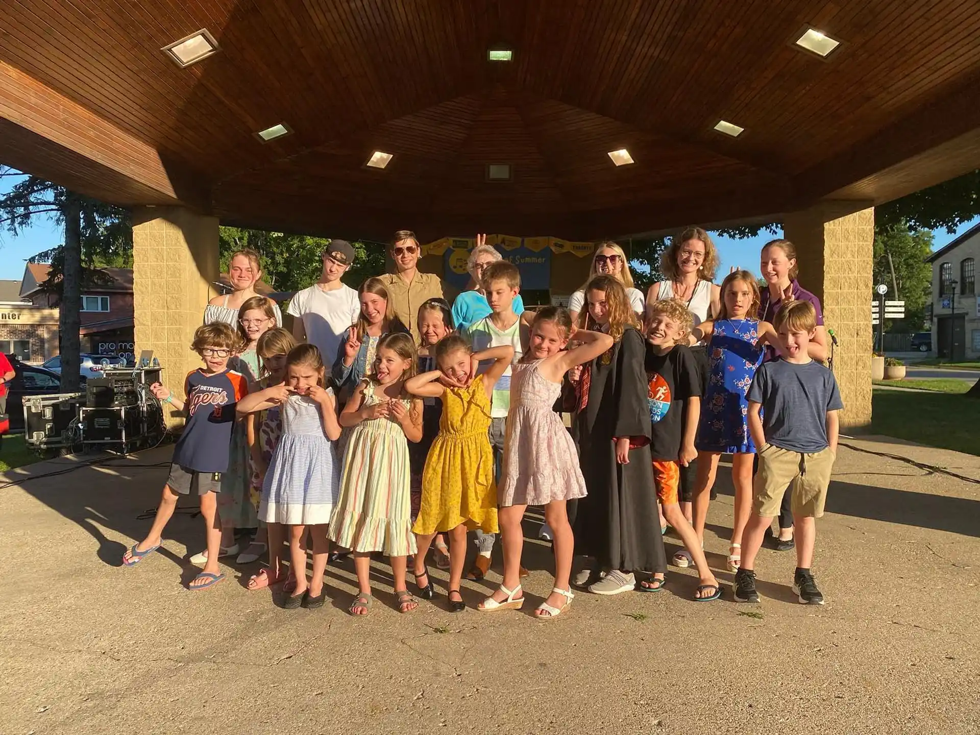 a group of children posing for a photo