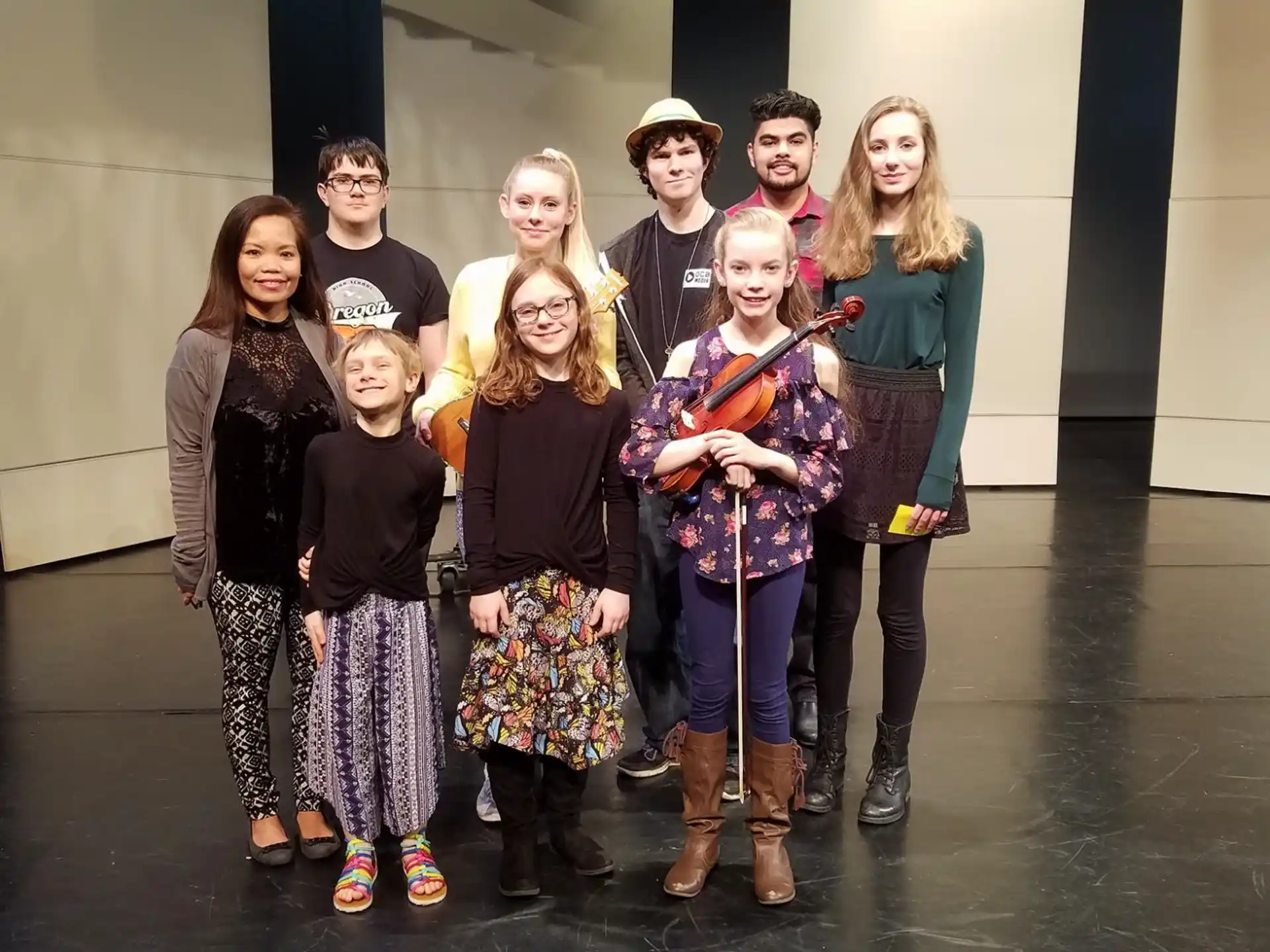 a group of people posing for a photo
