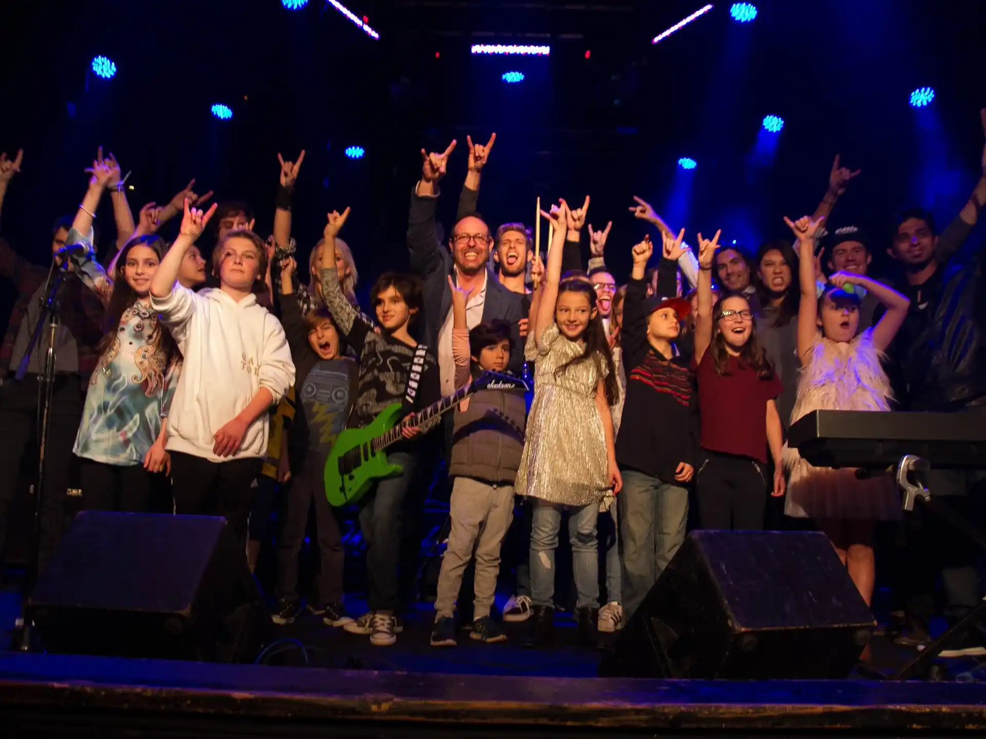 a group of people on a stage