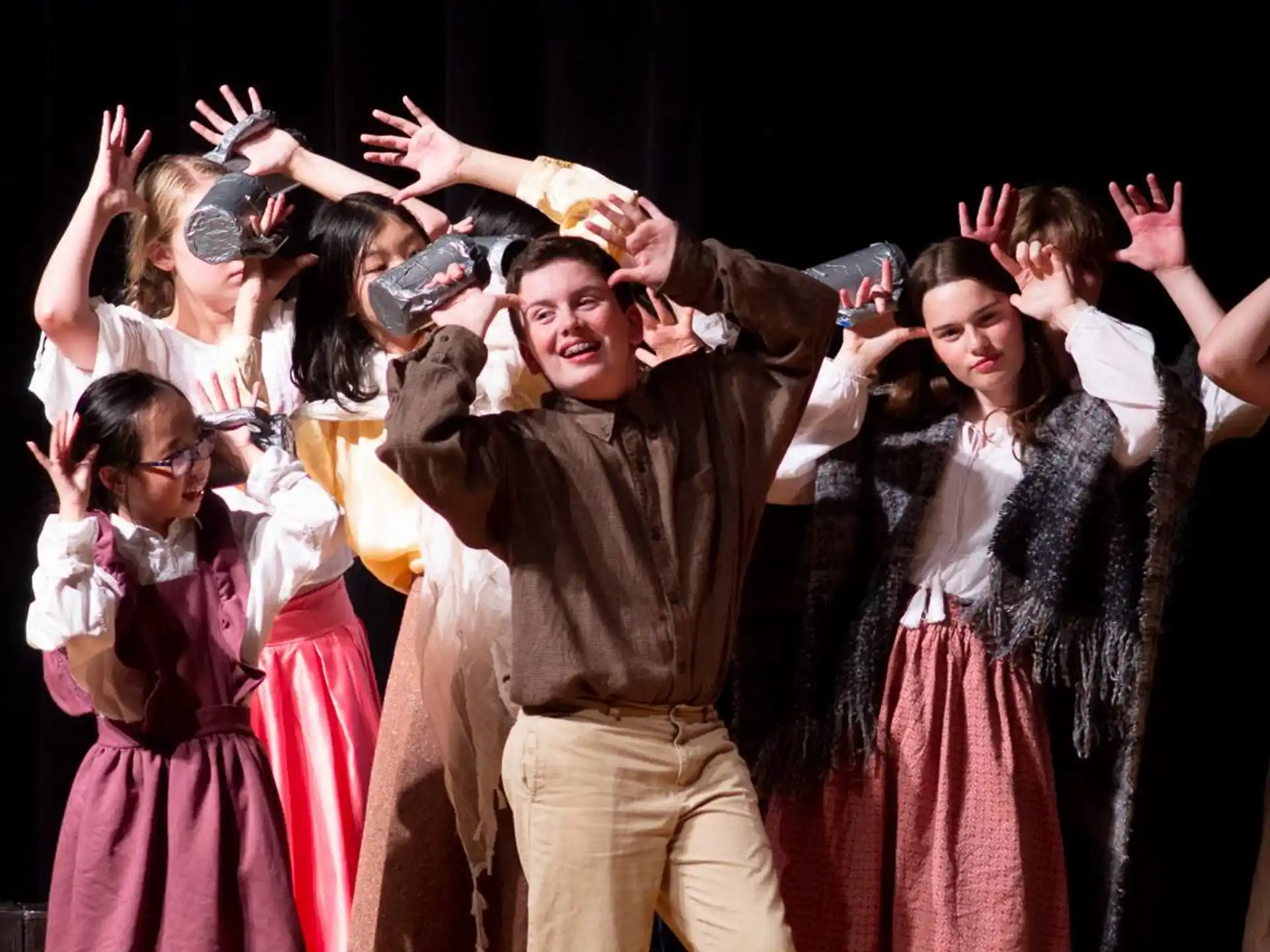 a group of people dancing
