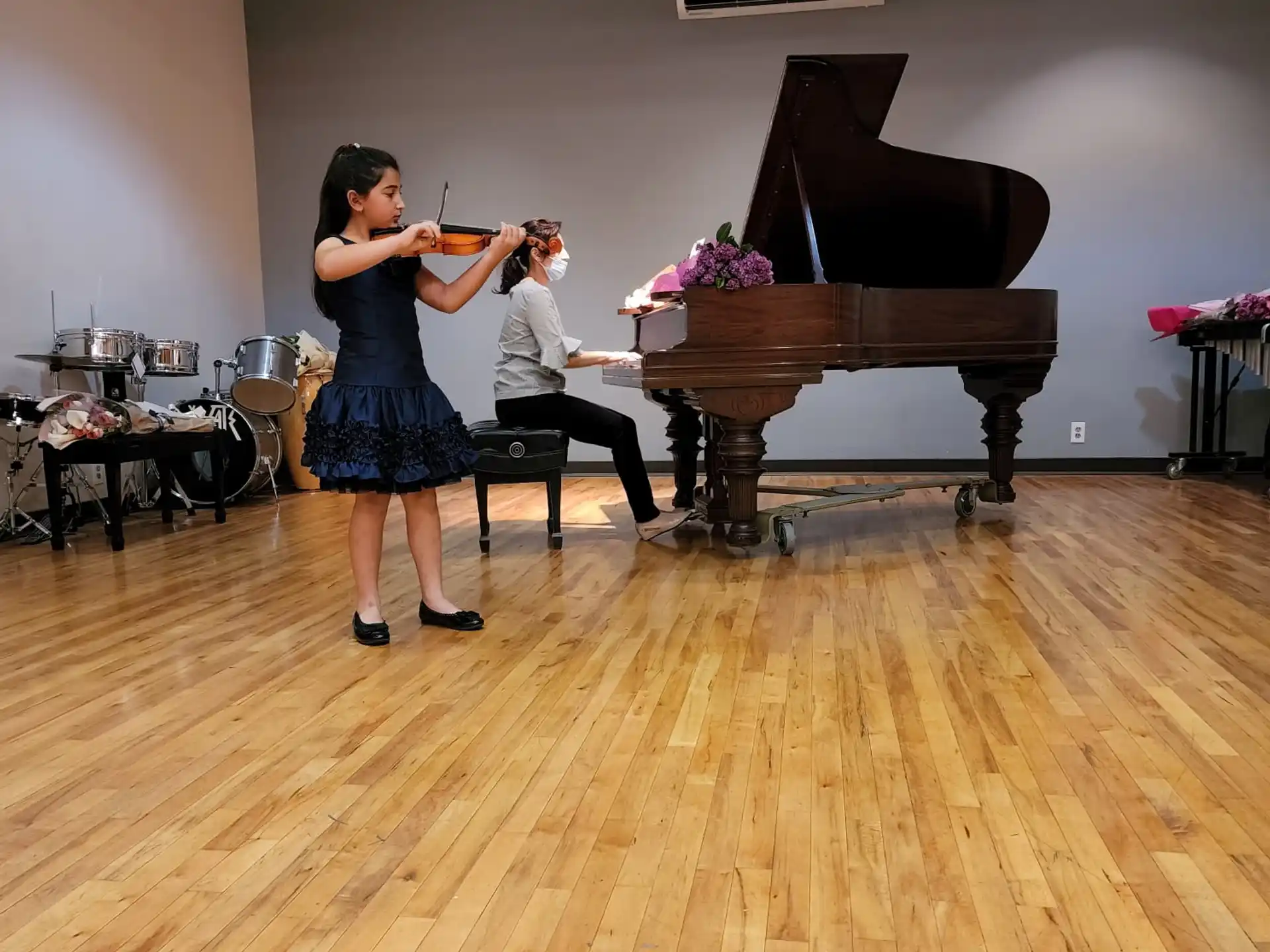a person playing a piano