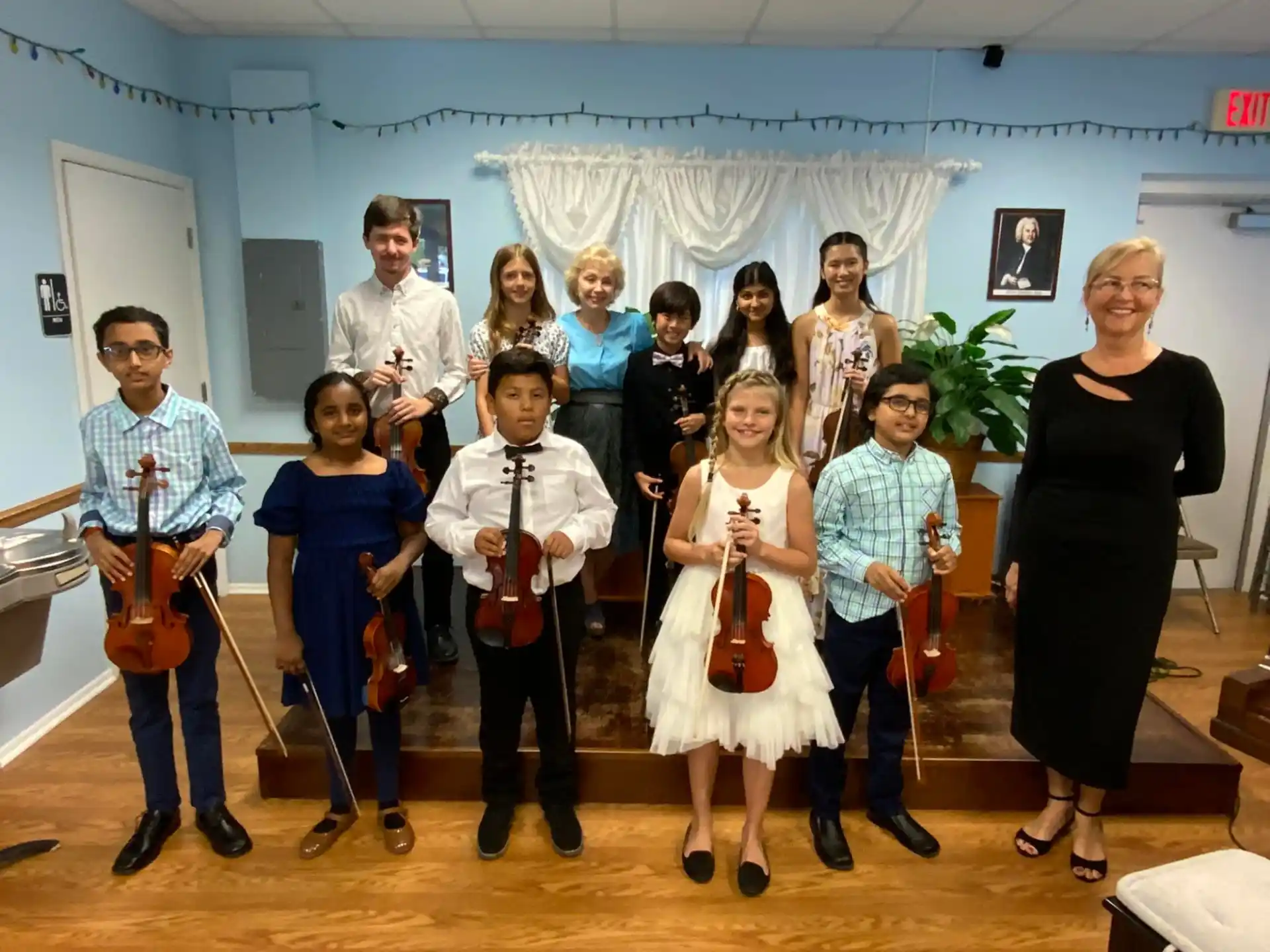 a group of people posing for a photo