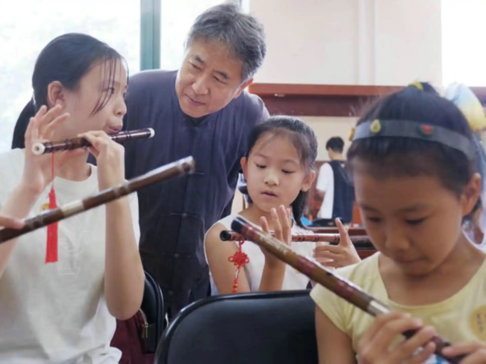 a group of people playing instruments