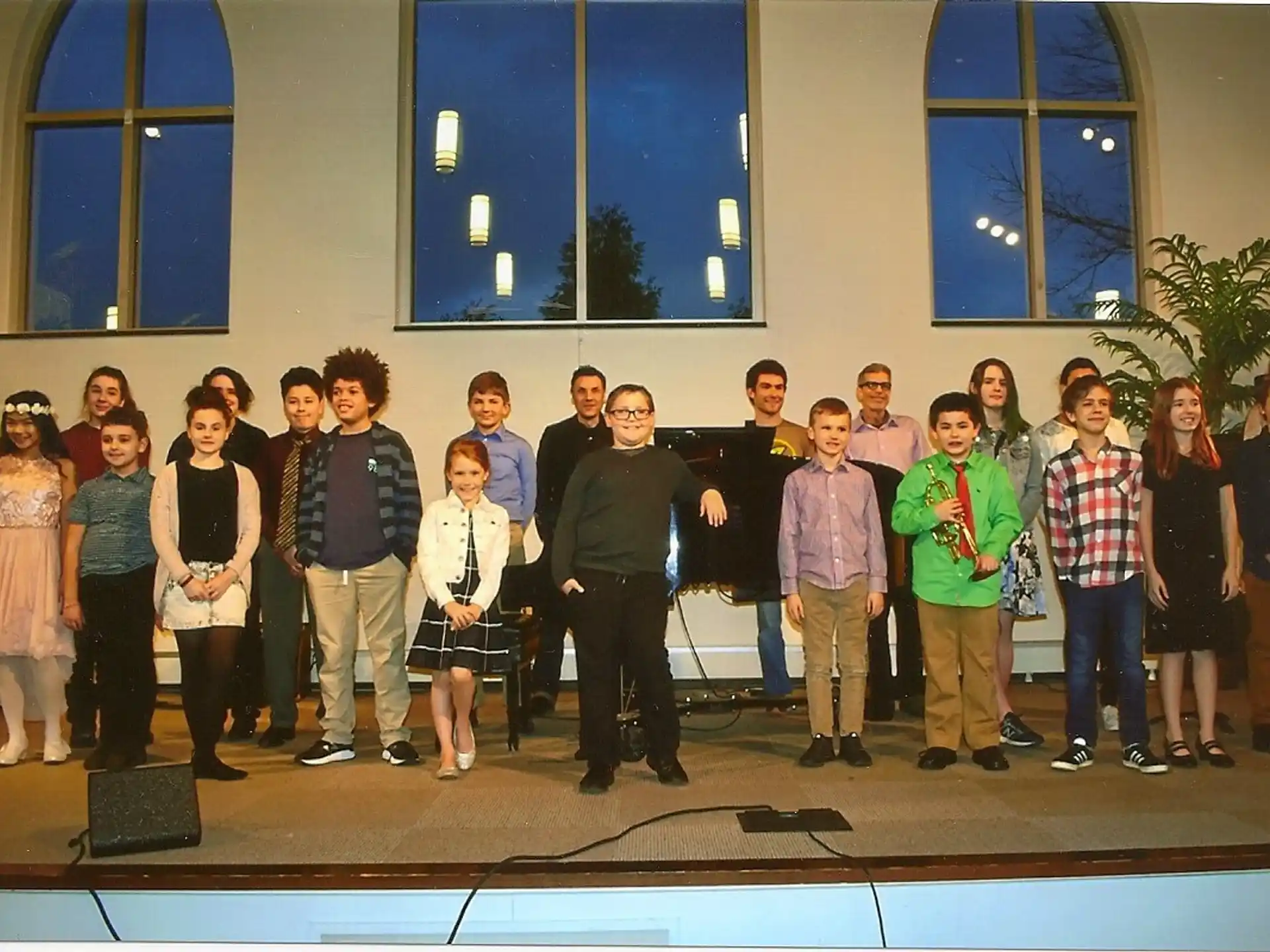 a group of people posing for a photo