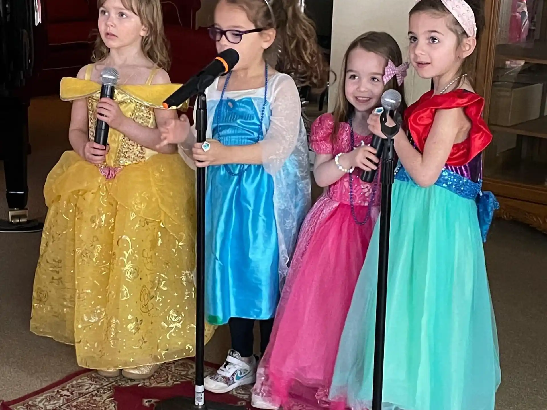 a group of girls in clothing